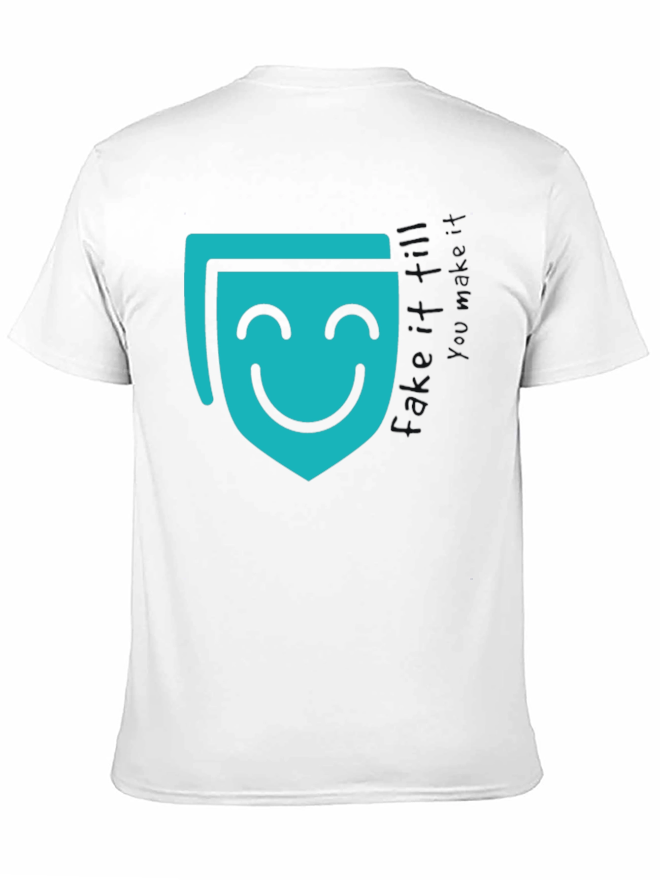 Smiling Mask Graphic Black T-Shirt