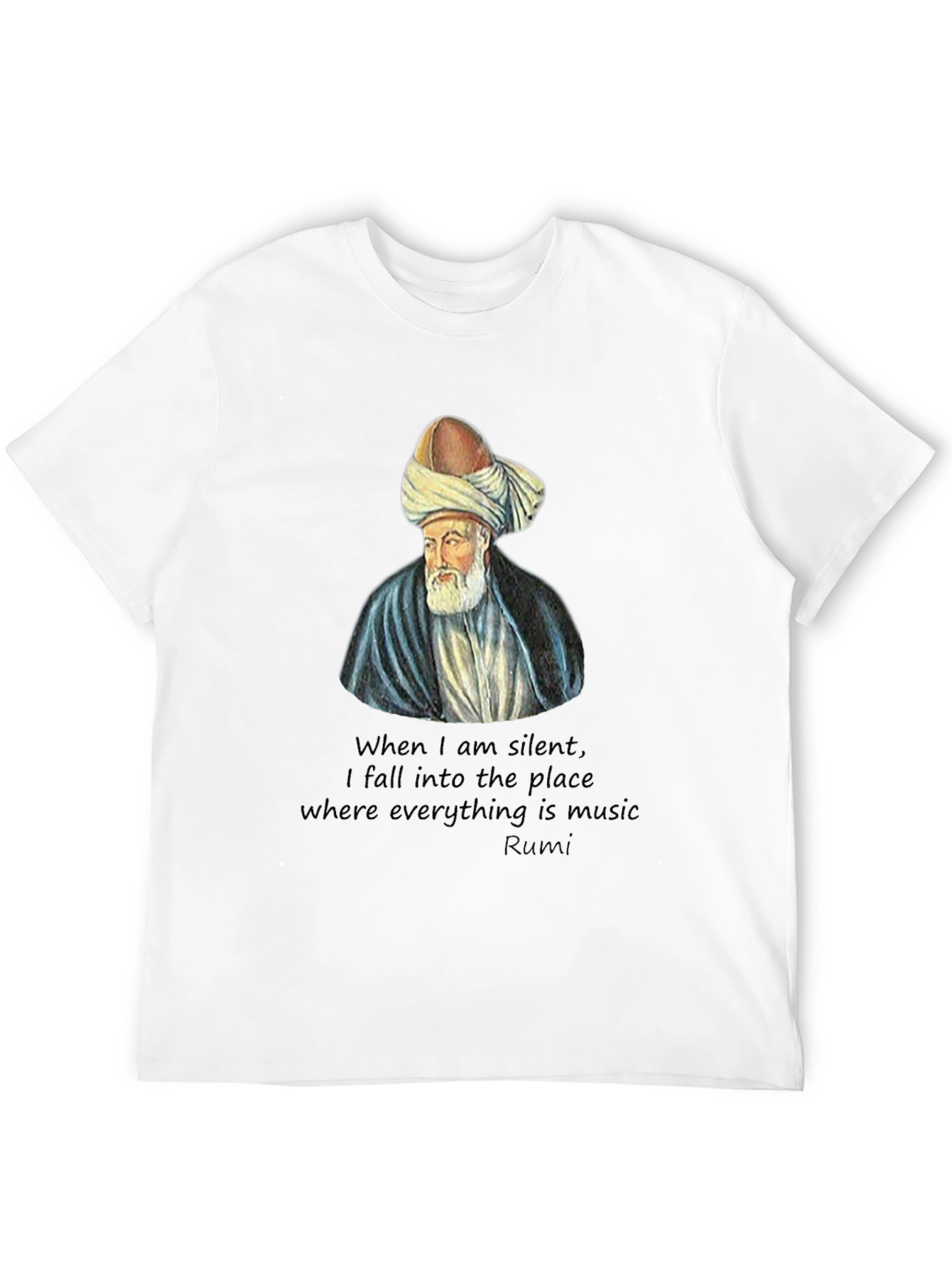 Rumi Quote Graphic T-Shirt - Black