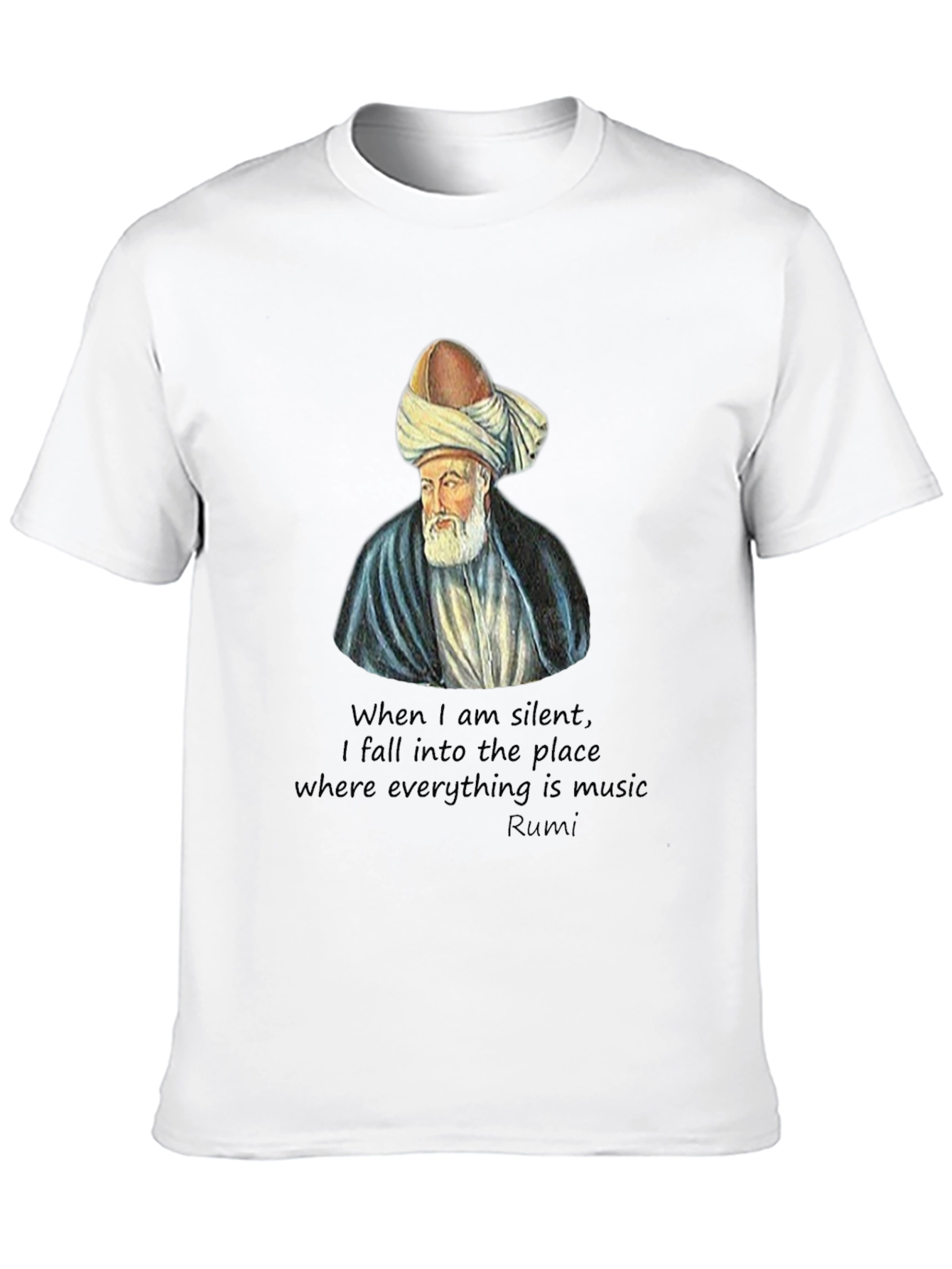 Rumi Quote Graphic T-Shirt - Black