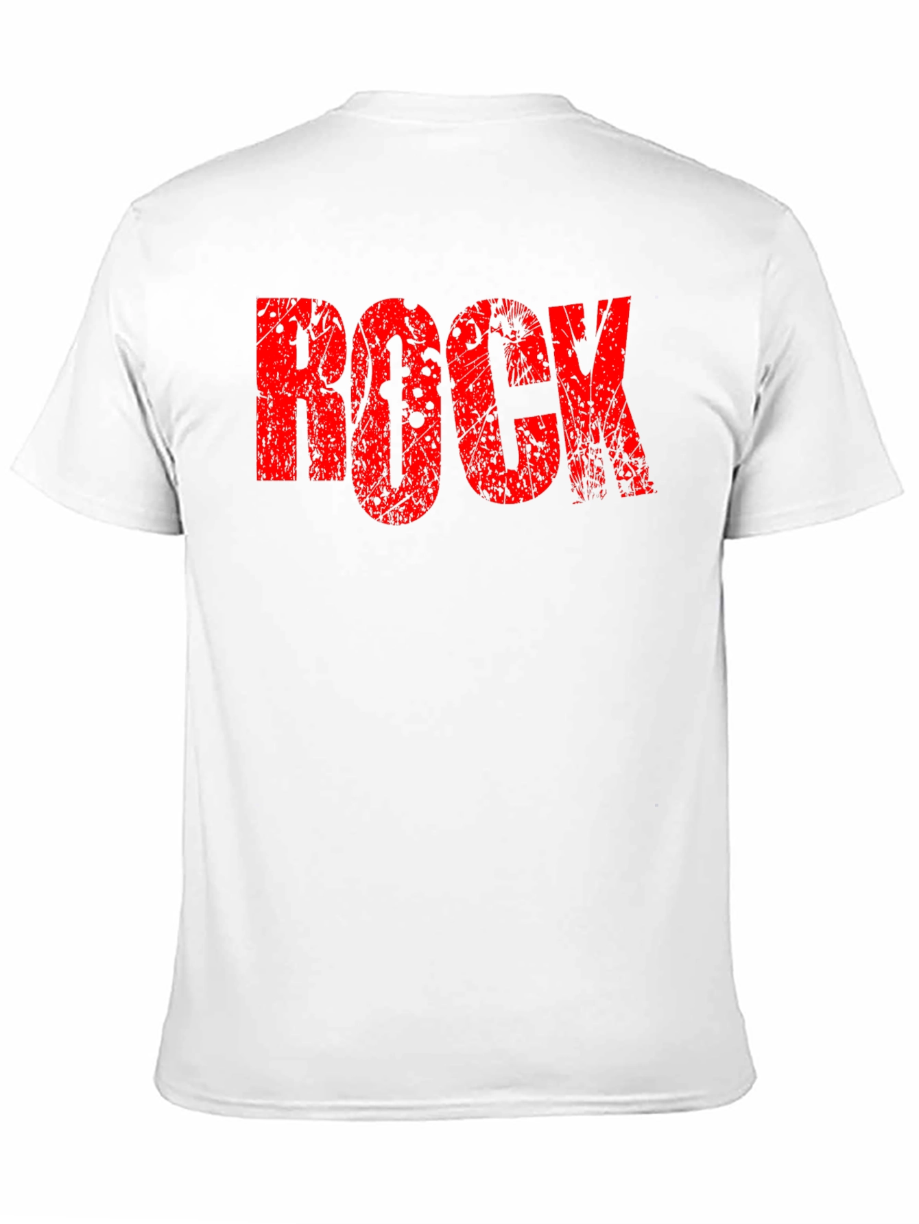 Grunge Rock Graphic Print Tee - Classic Black