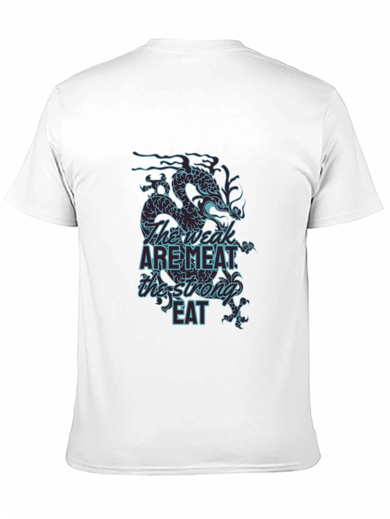Dragon Weak are Meat Graphic Black T-Shirt
