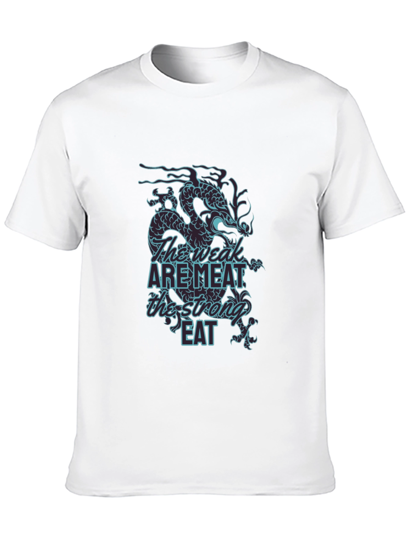 Dragon Weak are Meat Graphic Black T-Shirt