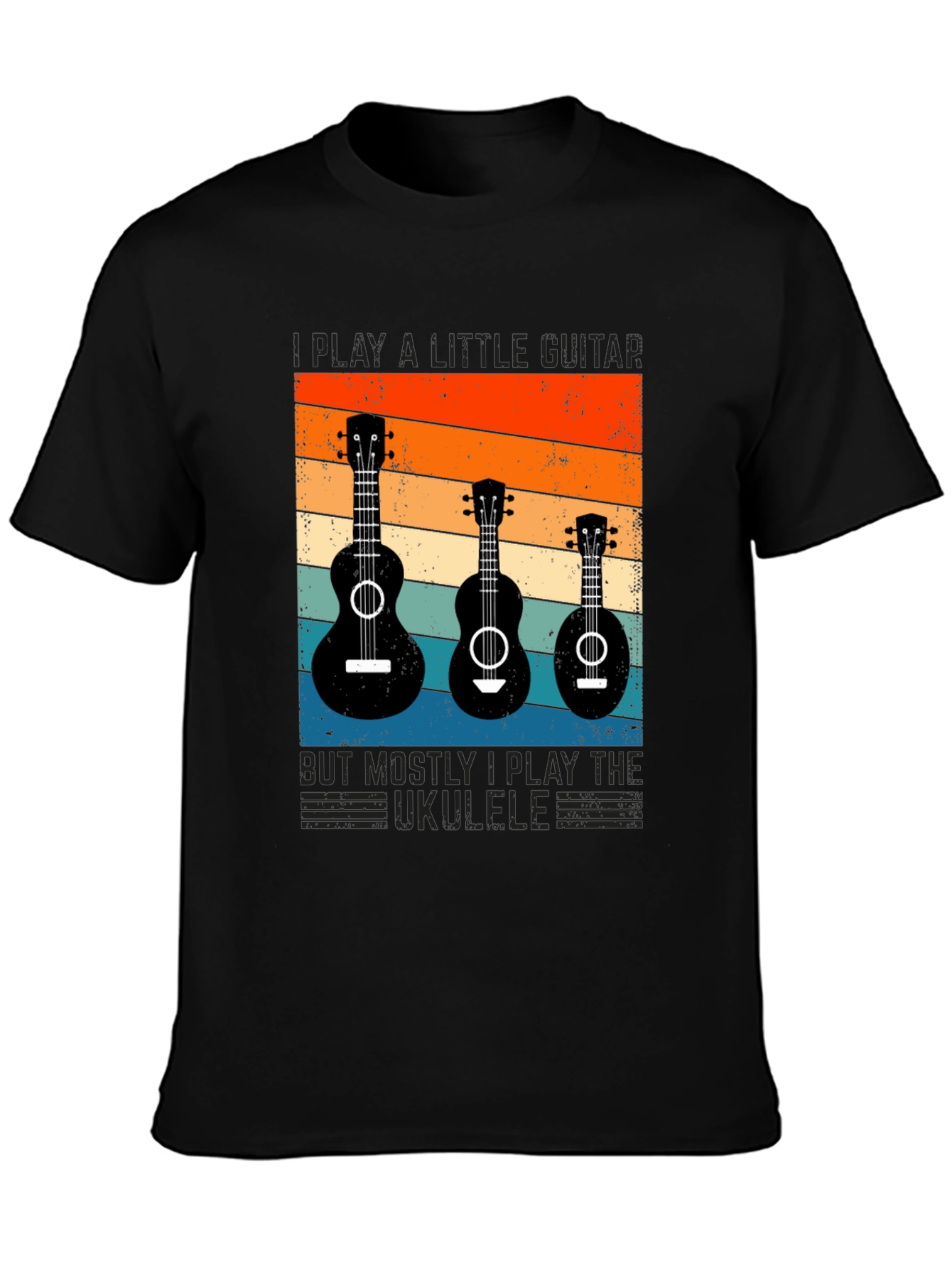 Retro Ukulele Guitar T-Shirt - Music Lover Tee