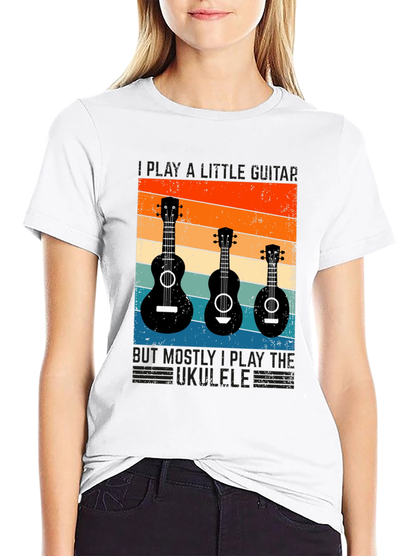 Retro Ukulele Guitar T-Shirt - Music Lover Tee