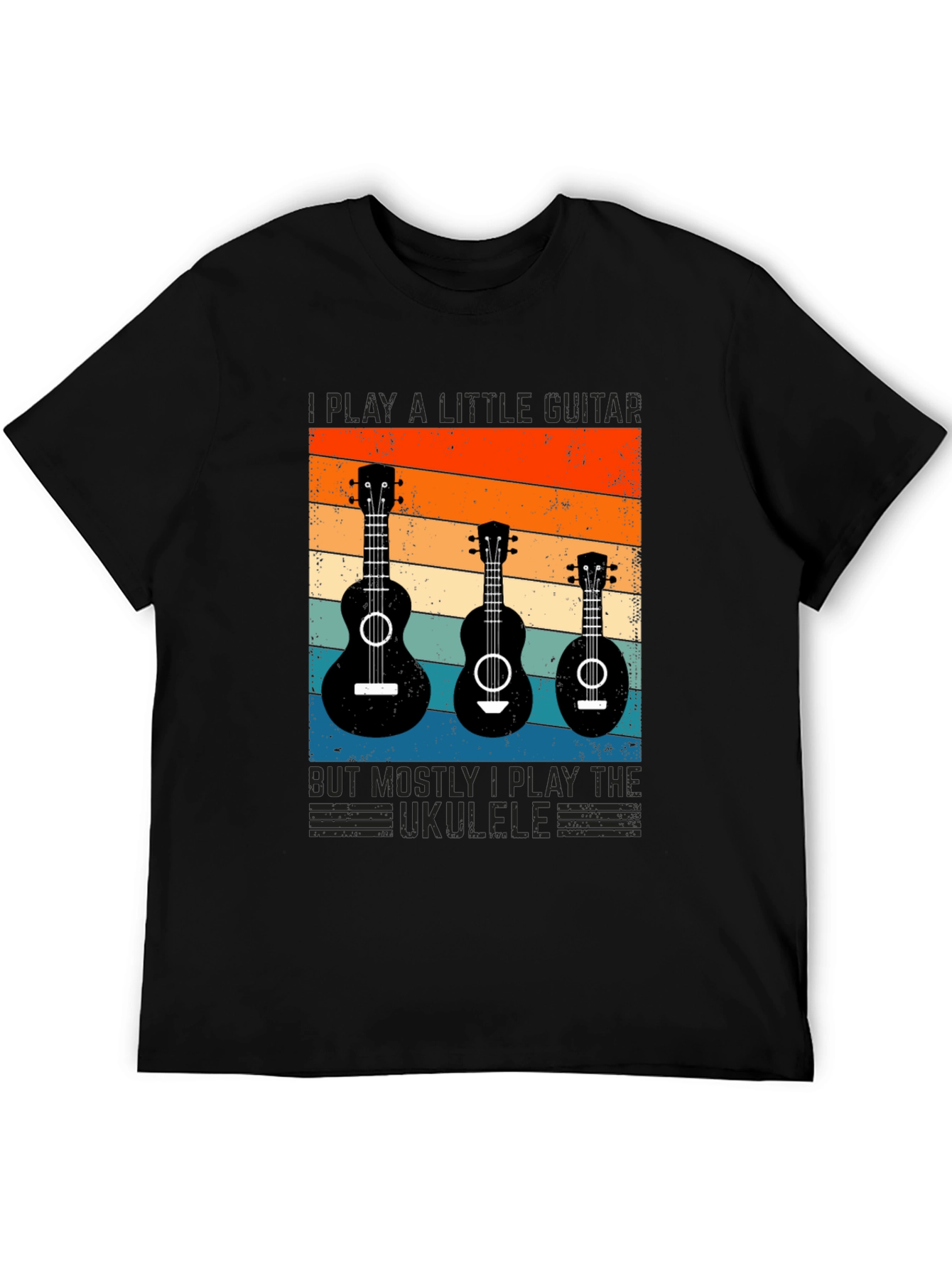 Retro Ukulele Guitar T-Shirt - Music Lover Tee