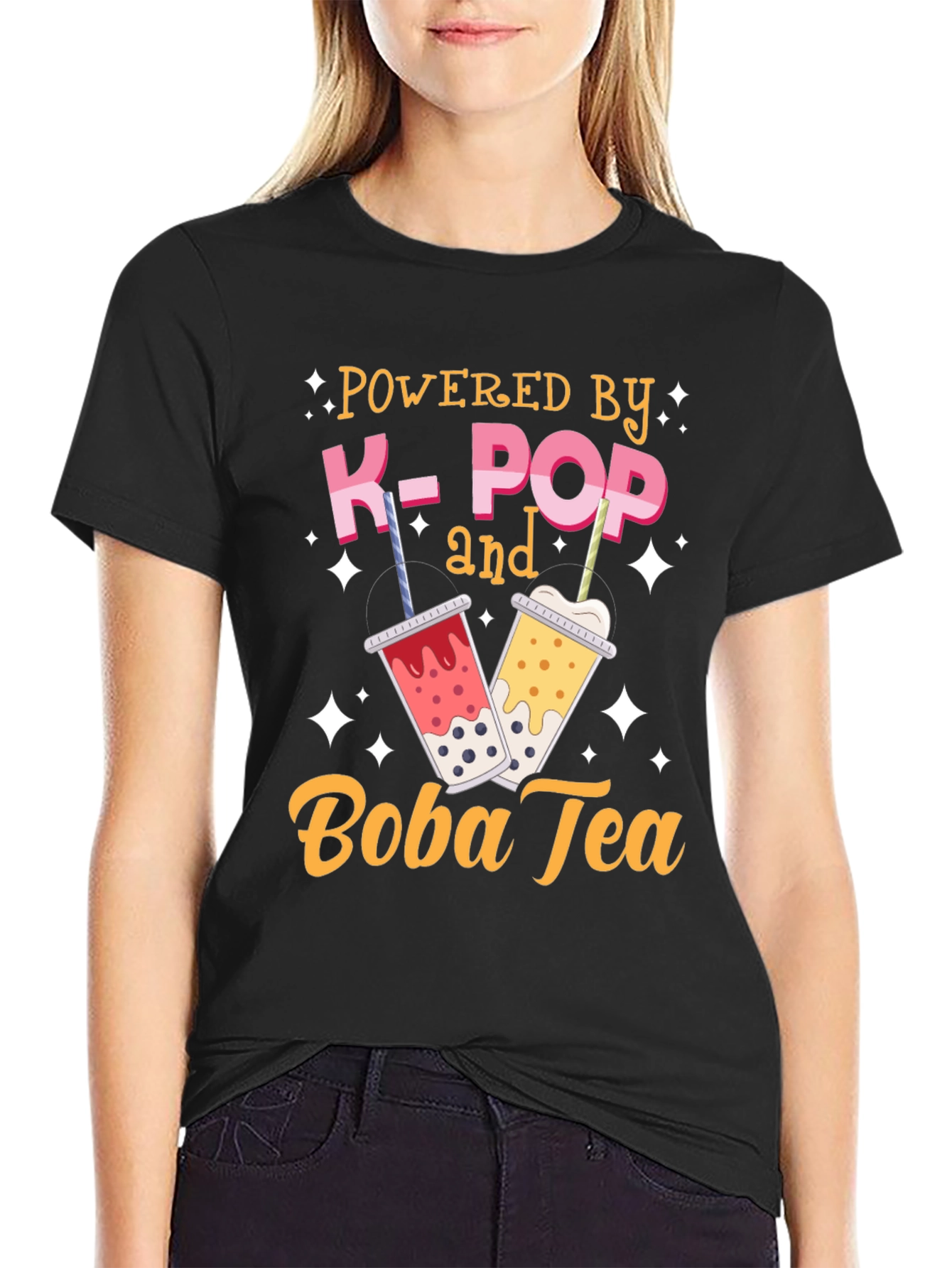 K-Pop & Boba Tea T-Shirt - Trendy Graphic Tee