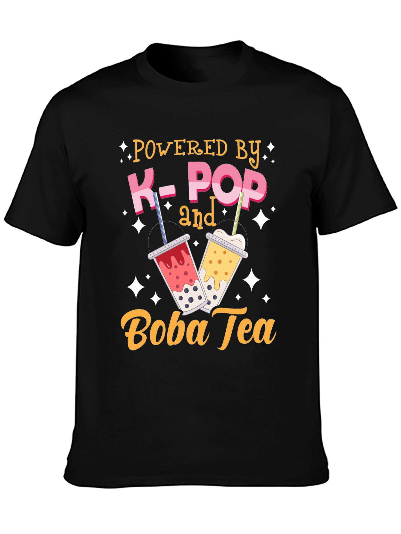 K-Pop & Boba Tea T-Shirt - Trendy Graphic Tee