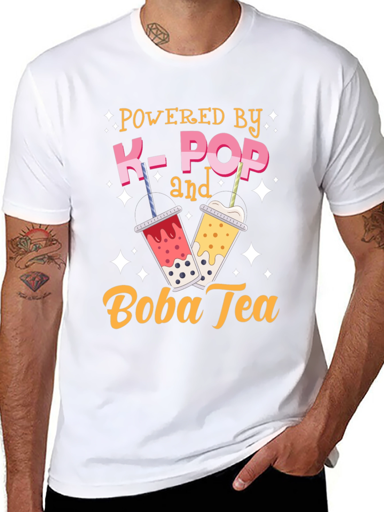 K-Pop & Boba Tea T-Shirt - Trendy Graphic Tee