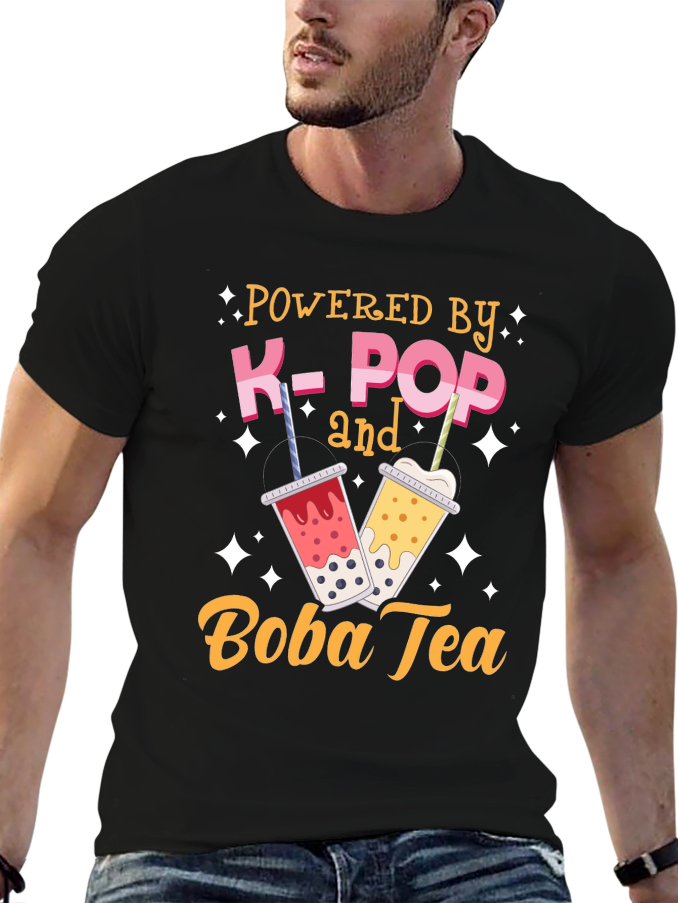 K-Pop & Boba Tea T-Shirt - Trendy Graphic Tee
