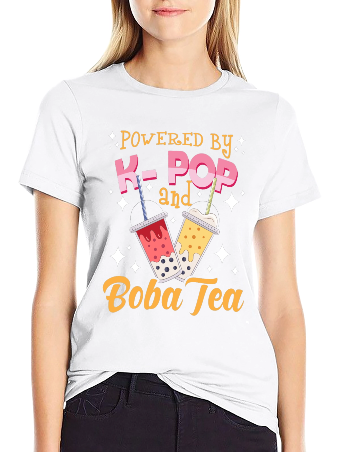 K-Pop & Boba Tea T-Shirt - Trendy Graphic Tee