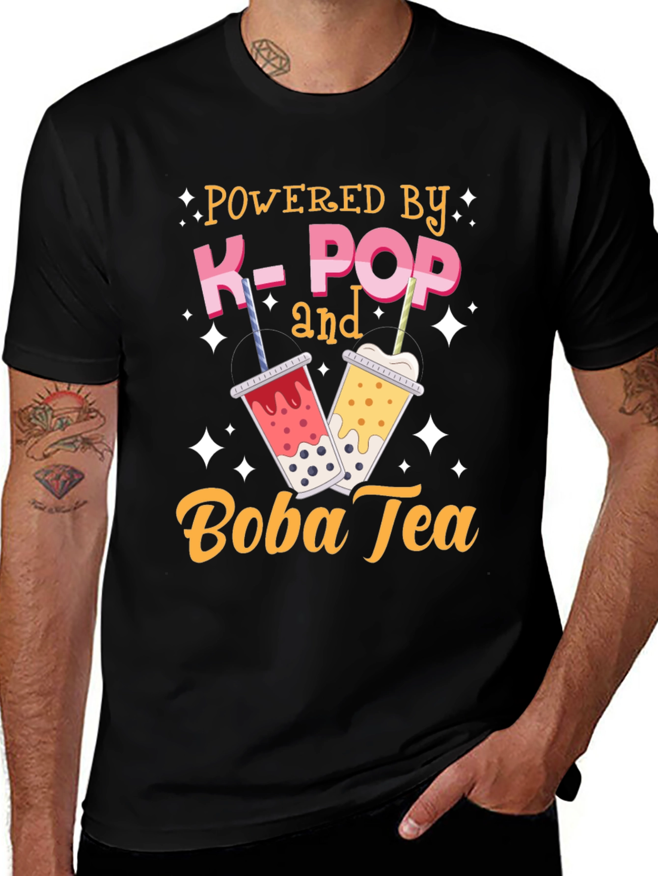 K-Pop & Boba Tea T-Shirt - Trendy Graphic Tee