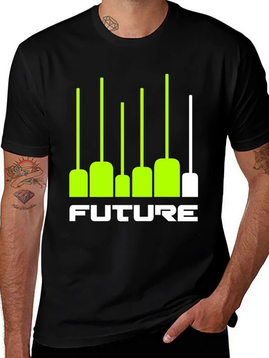 Future Graphic Tee - Black T-Shirt with Modern Design