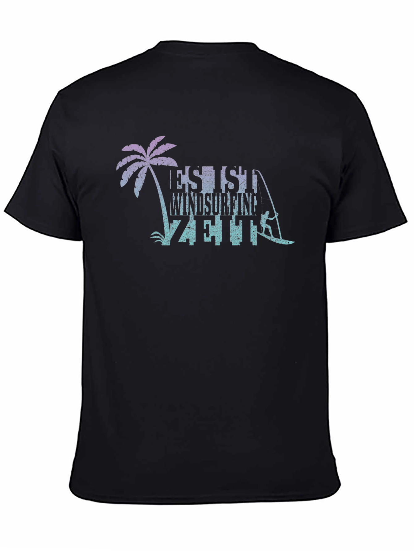 Windsurfing T-Shirt - Palm Tree Design