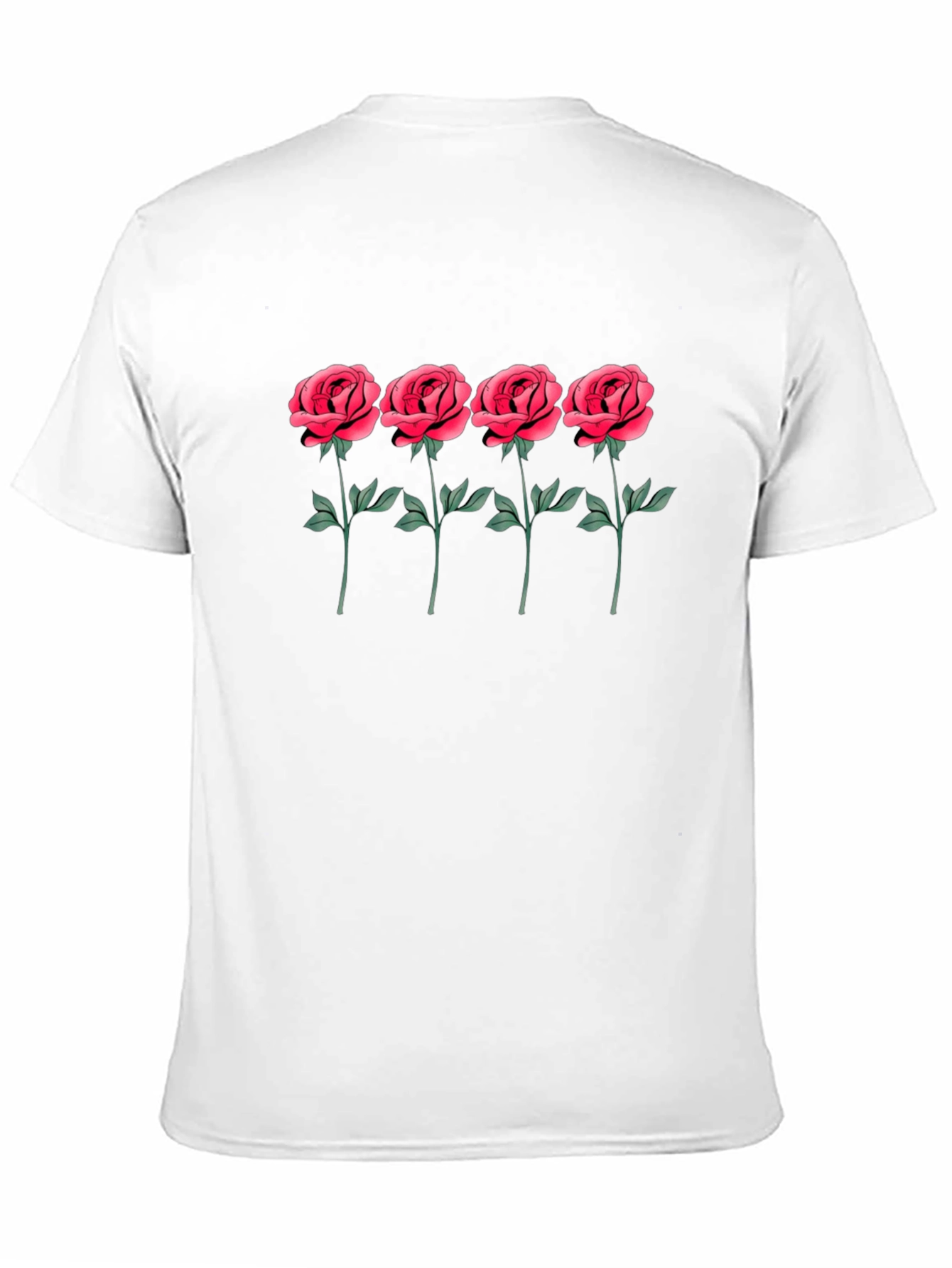 Rose Graphic Tee - Black Cotton Shirt