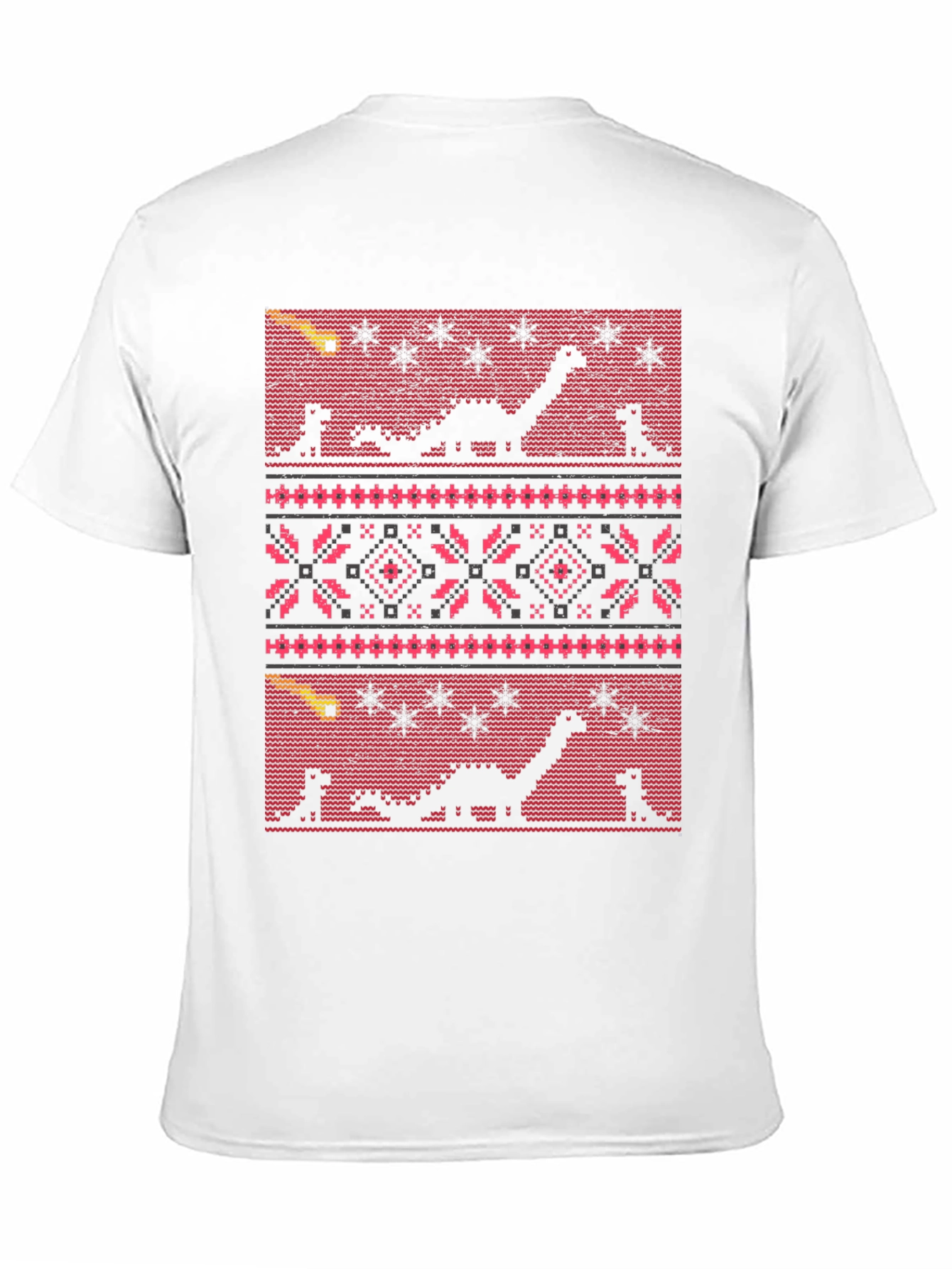 Dinosaur Meteor Ugly Christmas T-Shirt