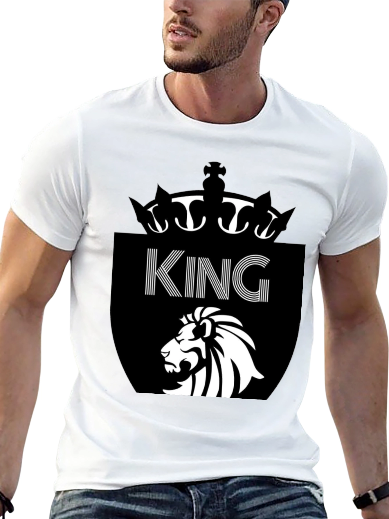 King Lion Graphic Tee - Stylish Mens T-Shirt