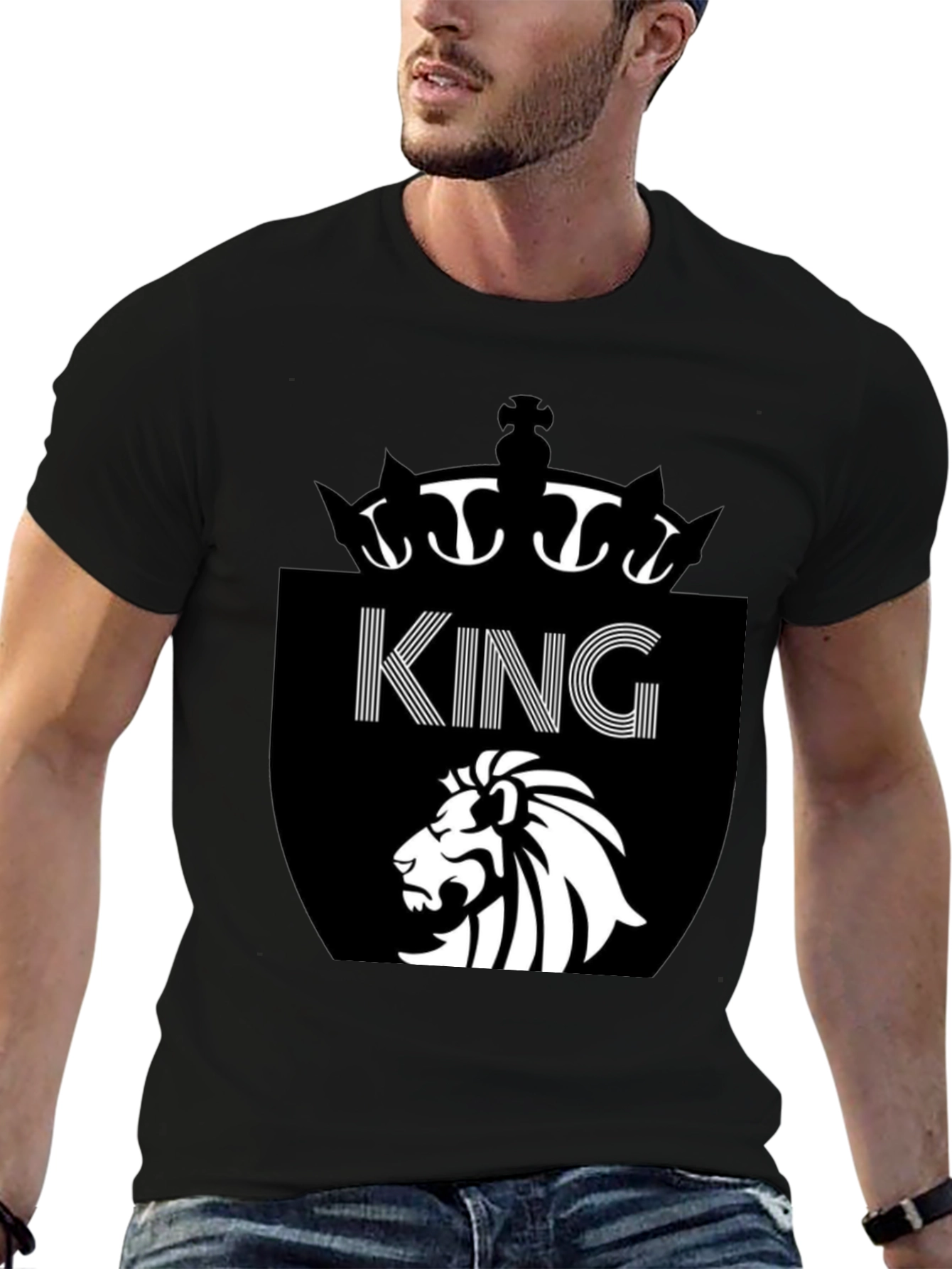 King Lion Graphic Tee - Stylish Mens T-Shirt