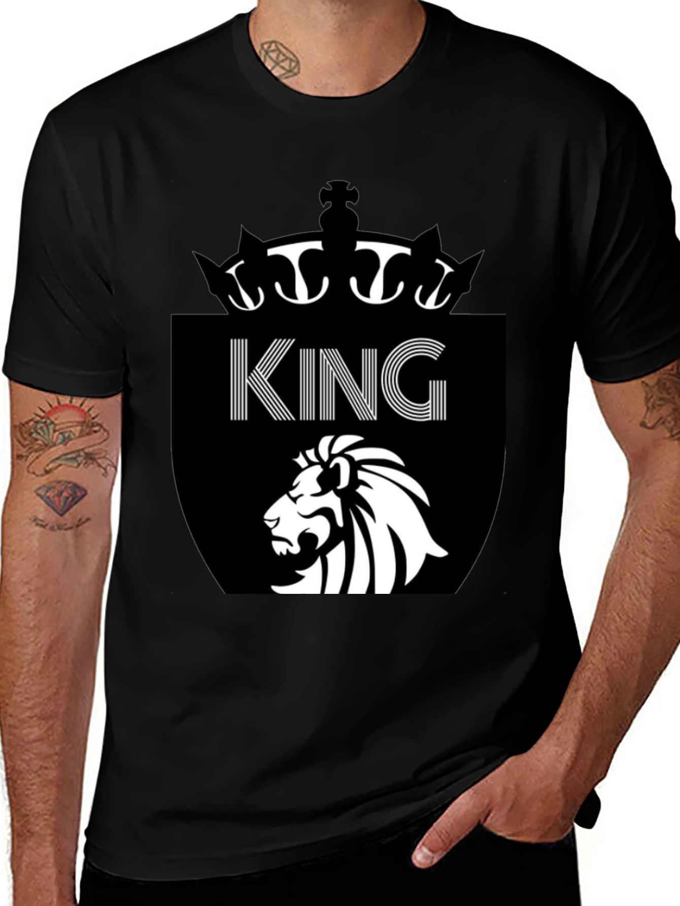 King Lion Graphic Tee - Stylish Mens T-Shirt