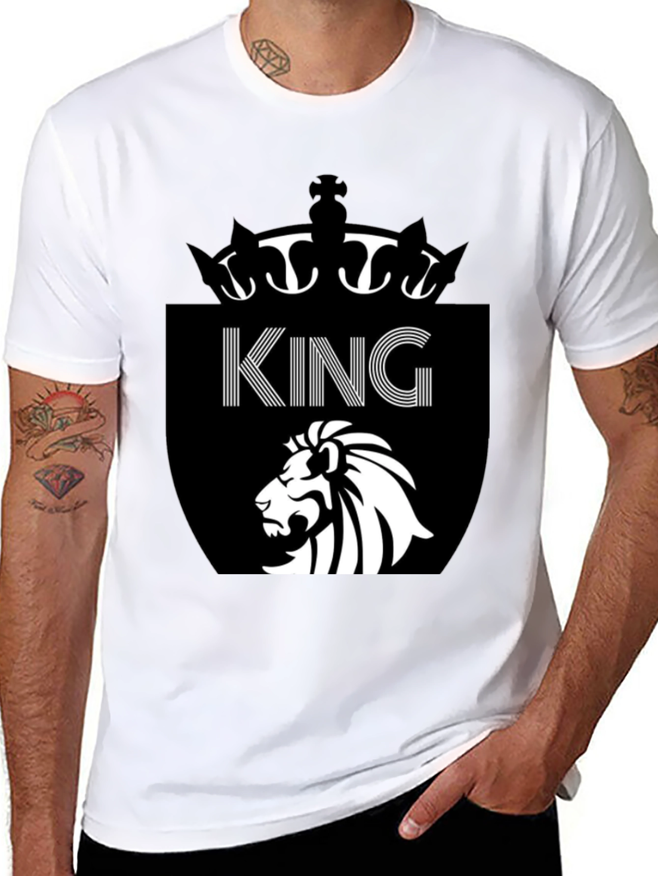 King Lion Graphic Tee - Stylish Mens T-Shirt