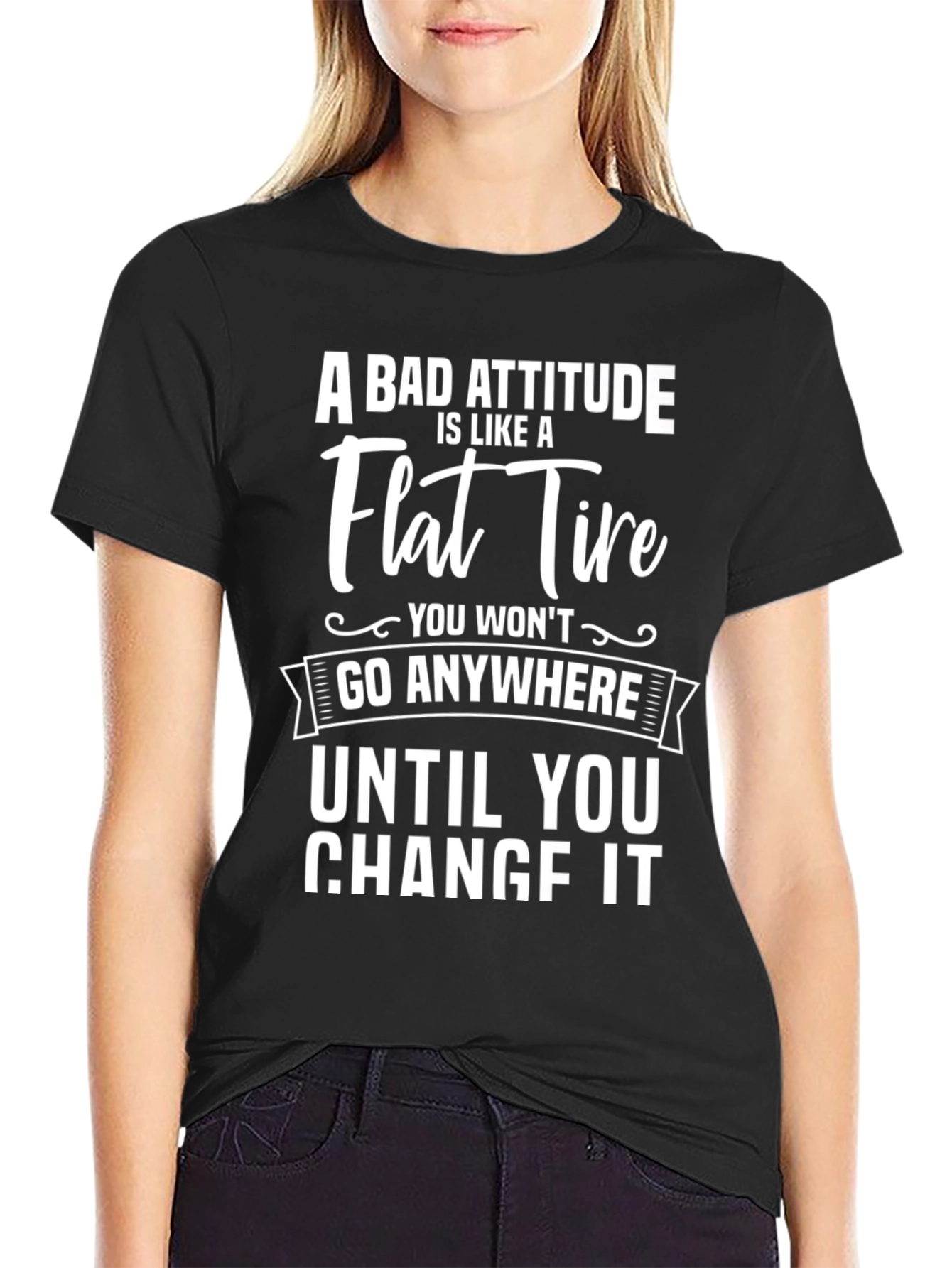 Bad Attitude Flat Tire Graphic Tee