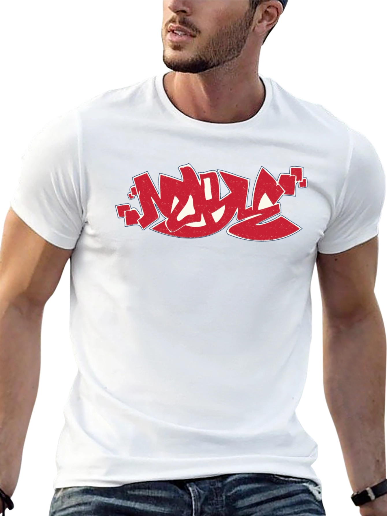 Graffiti Style Graphic Print T-Shirt