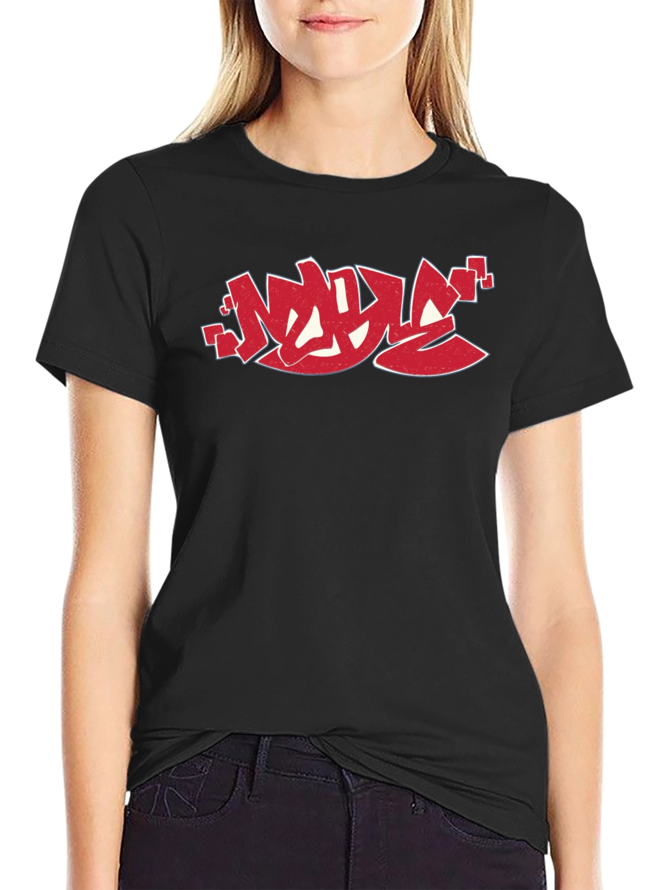Graffiti Style Graphic Print T-Shirt