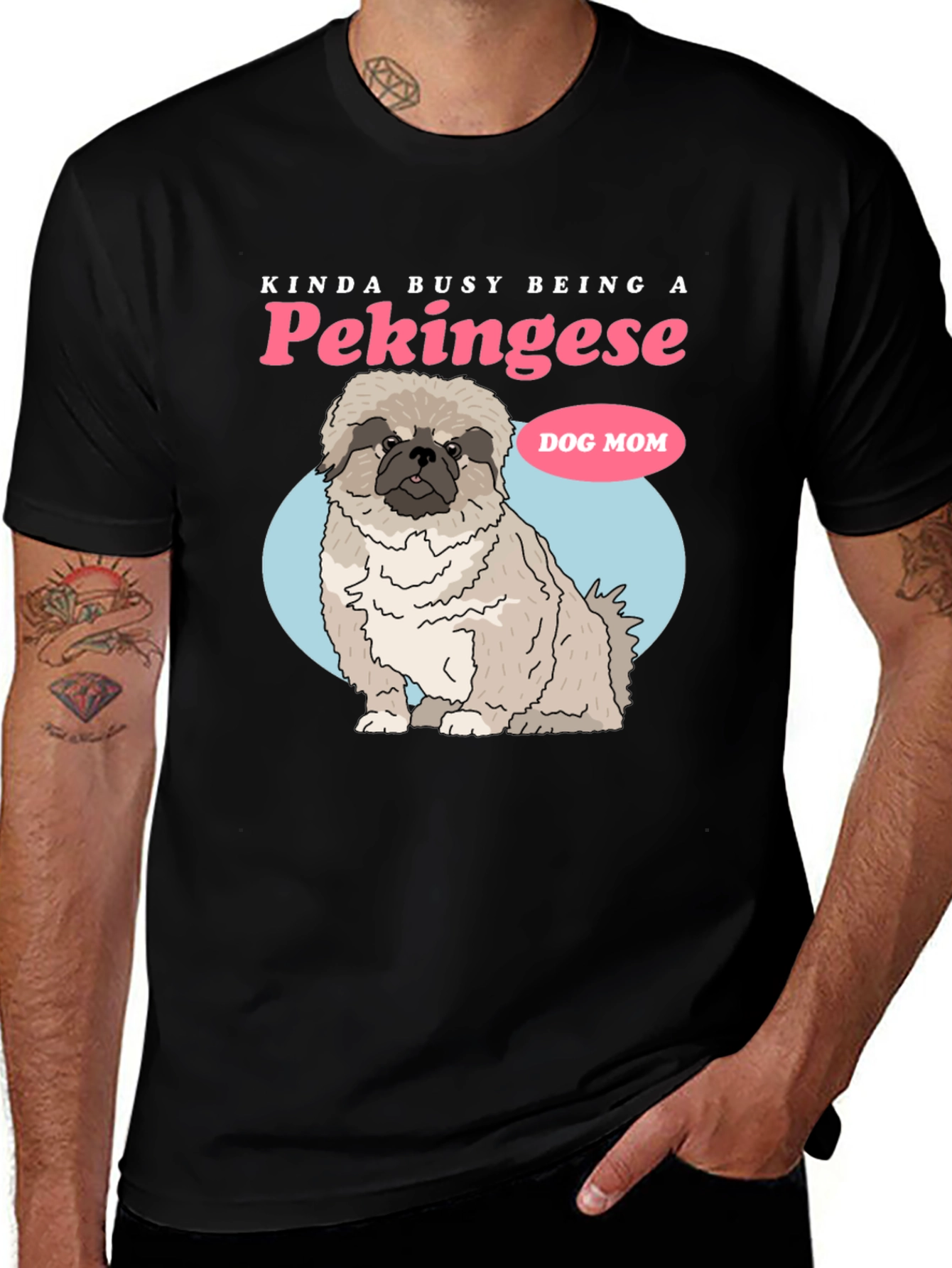 Pekinese Dog Mom Graphic T-Shirt