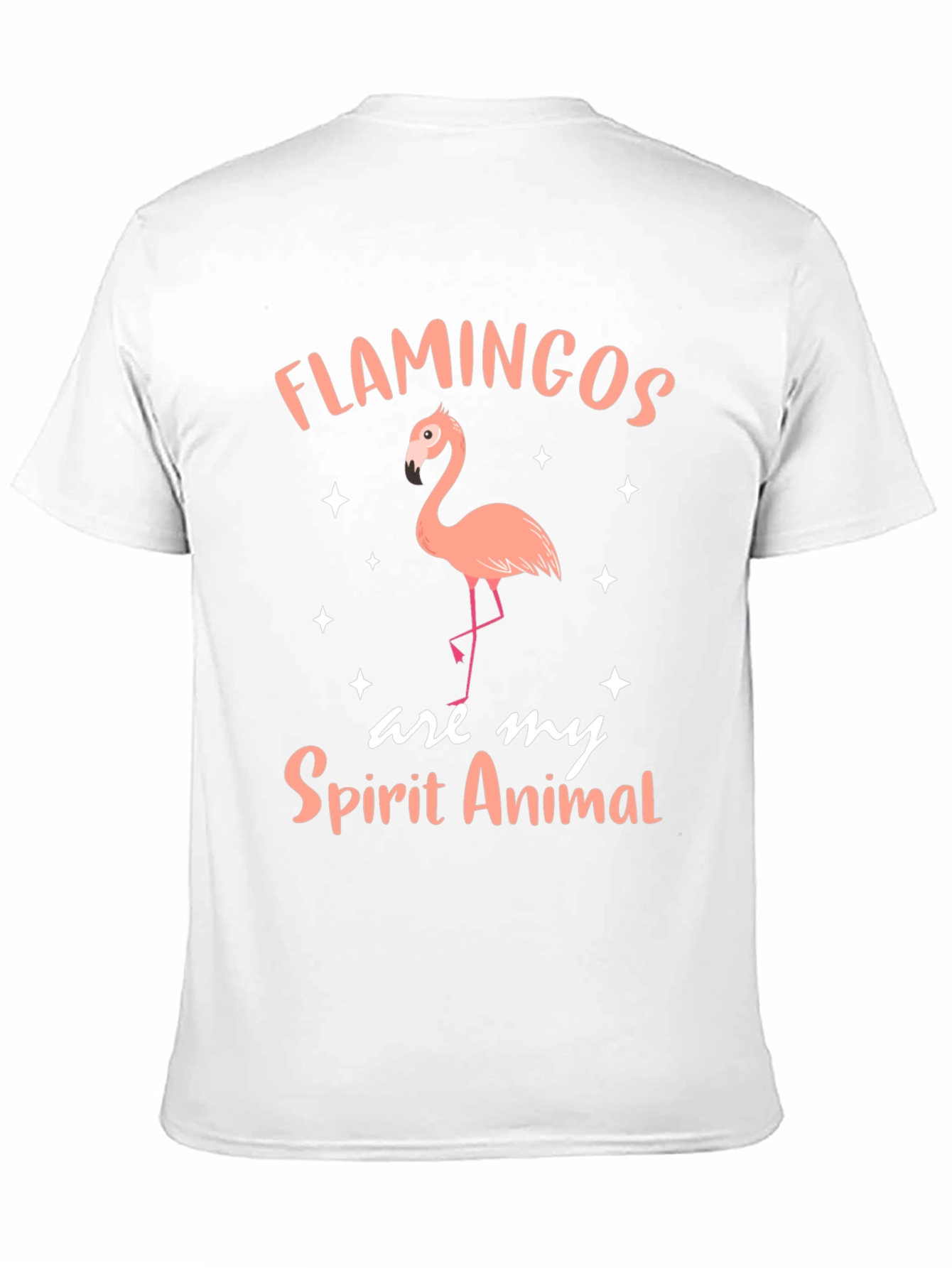 Flamingo Spirit Animal Graphic Tee - Black Cotton Blend