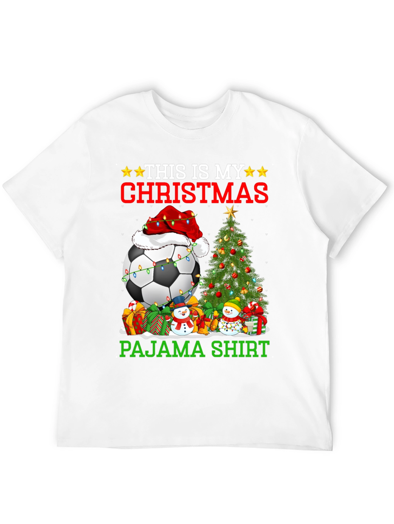 Christmas Soccer Pajama Shirt