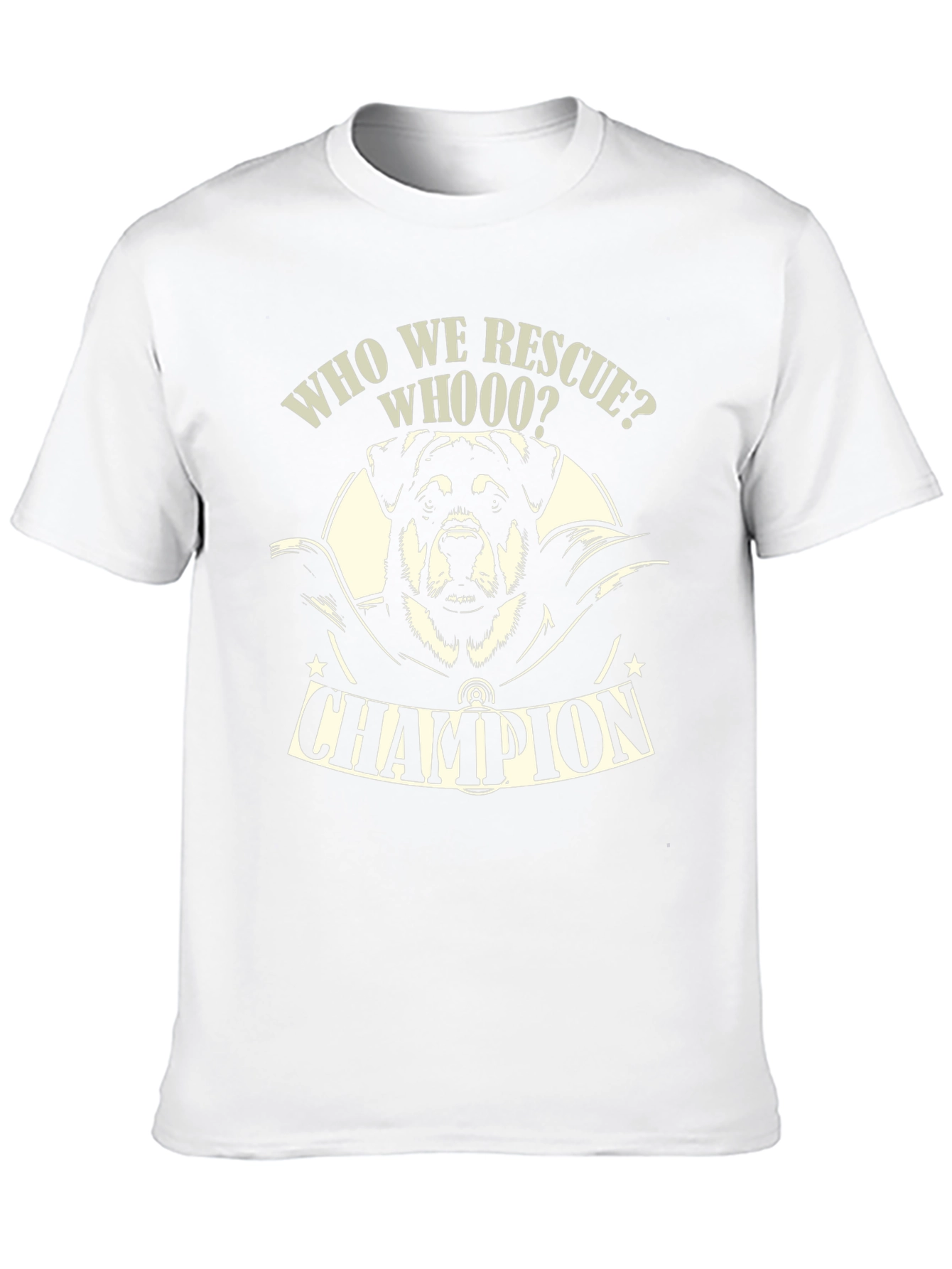 Rottweiler Rescue Champion Black T-Shirt
