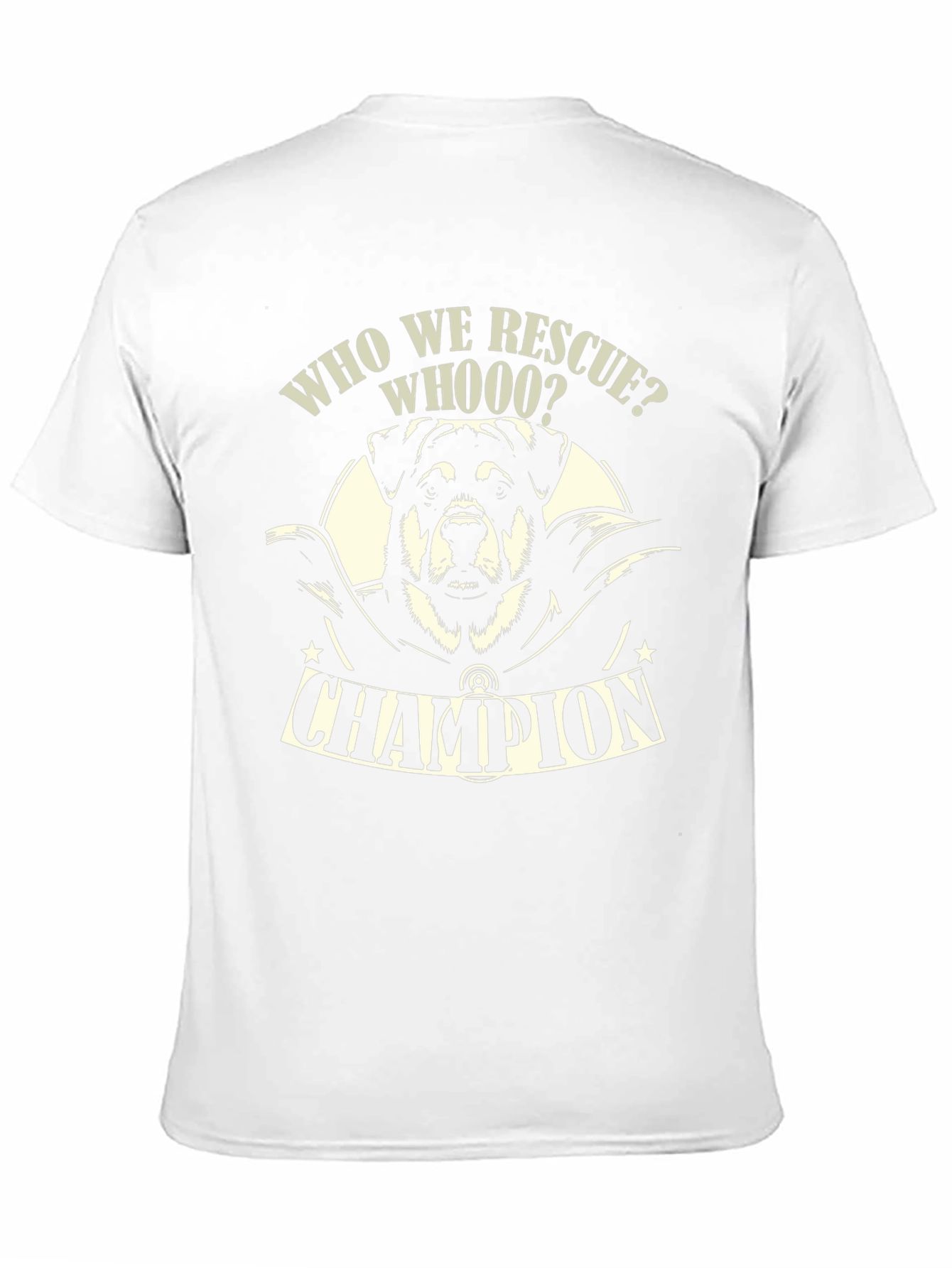 Rottweiler Rescue Champion Black T-Shirt