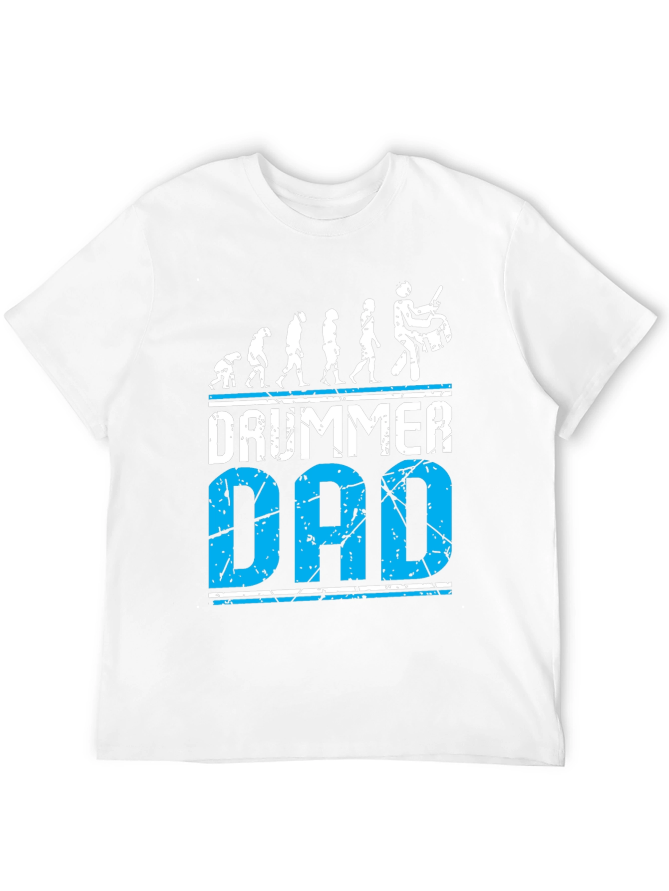 Drummer Dad Evolution Graphic Tee - Black Cotton T-Shirt