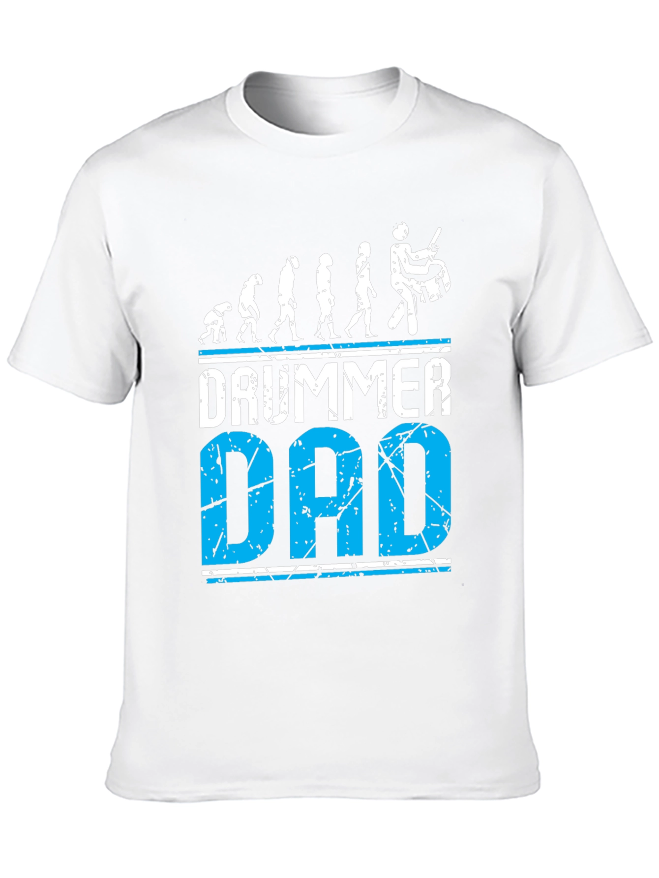 Drummer Dad Evolution Graphic Tee - Black Cotton T-Shirt