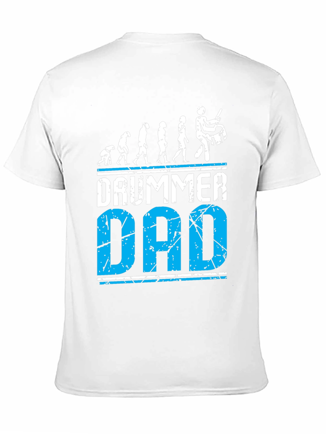 Drummer Dad Evolution Graphic Tee - Black Cotton T-Shirt