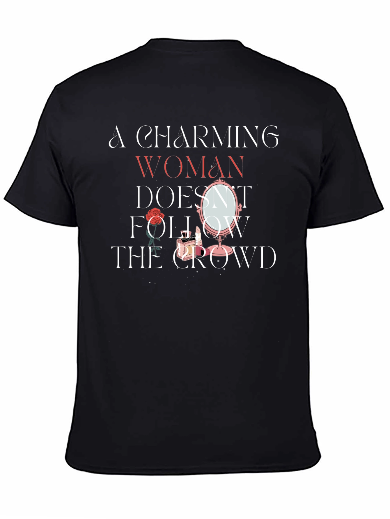 Charming Woman Graphic T-Shirt - Unique Design