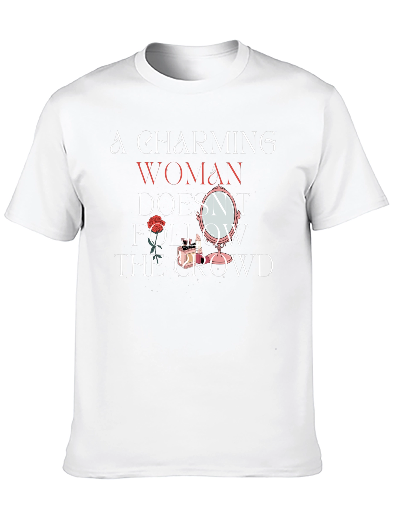 Charming Woman Graphic T-Shirt - Unique Design