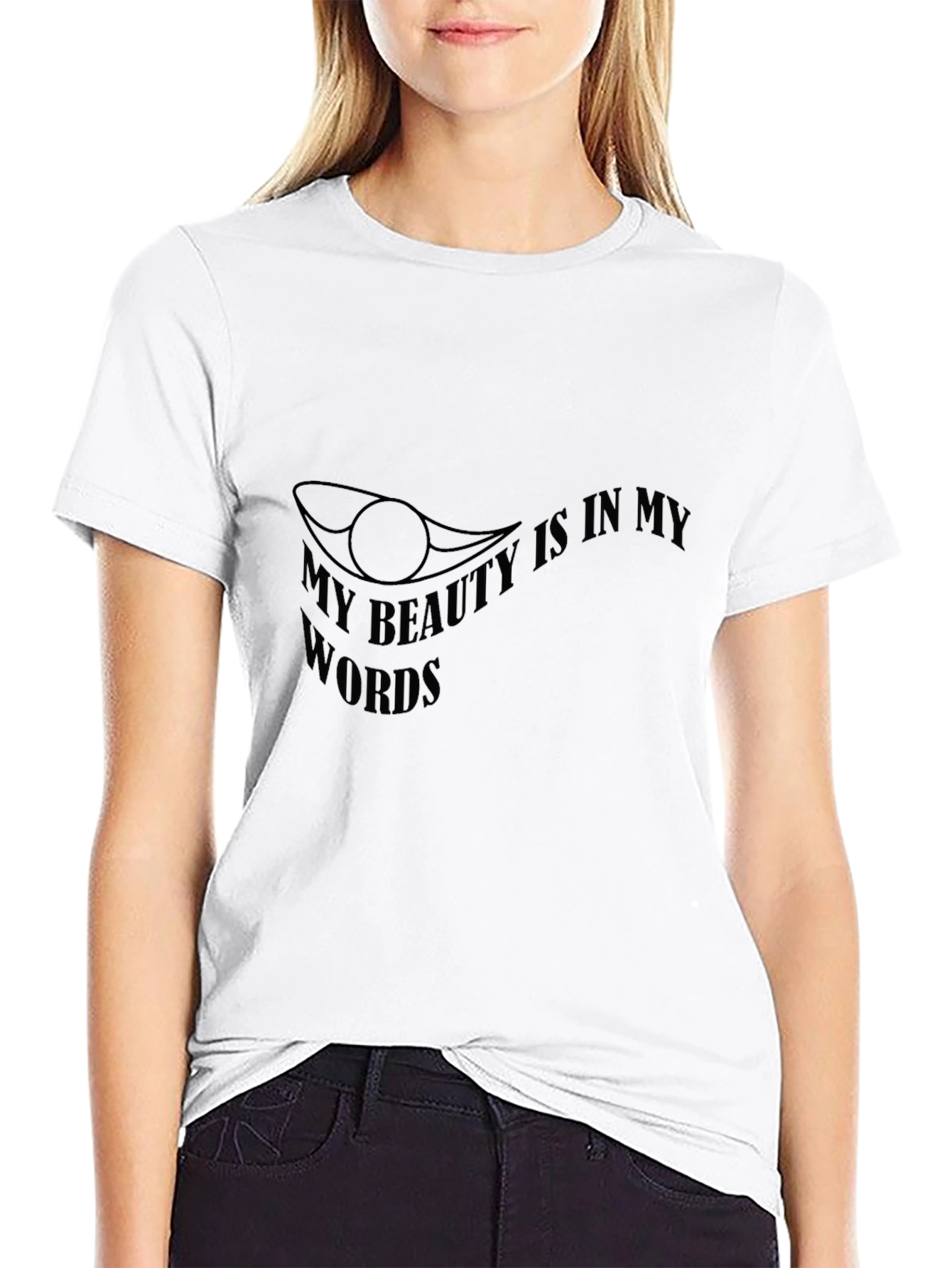 Beauty in Words Black Graphic Tee