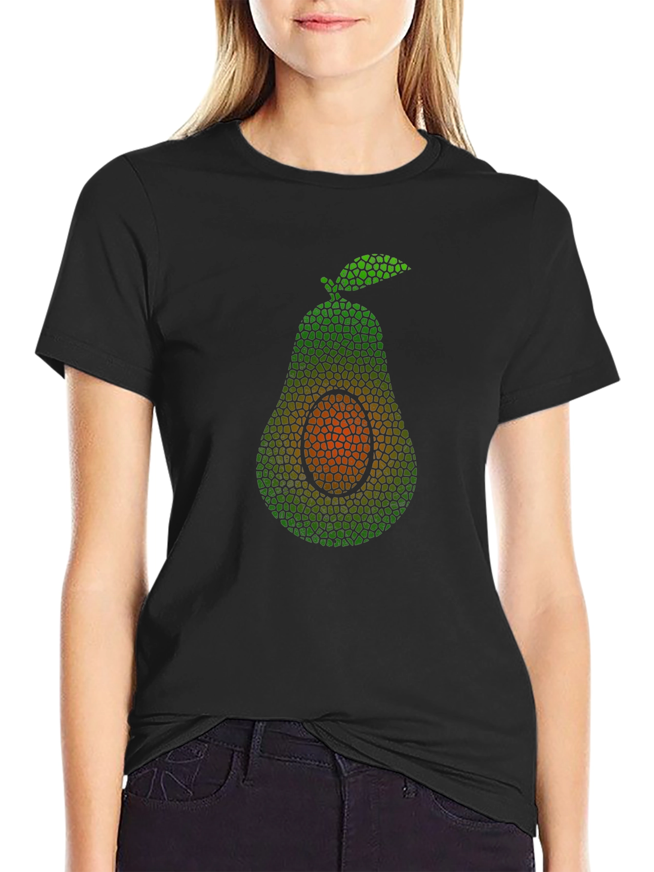 Avocado Mosaic Graphic Tee - Stylish Comfort