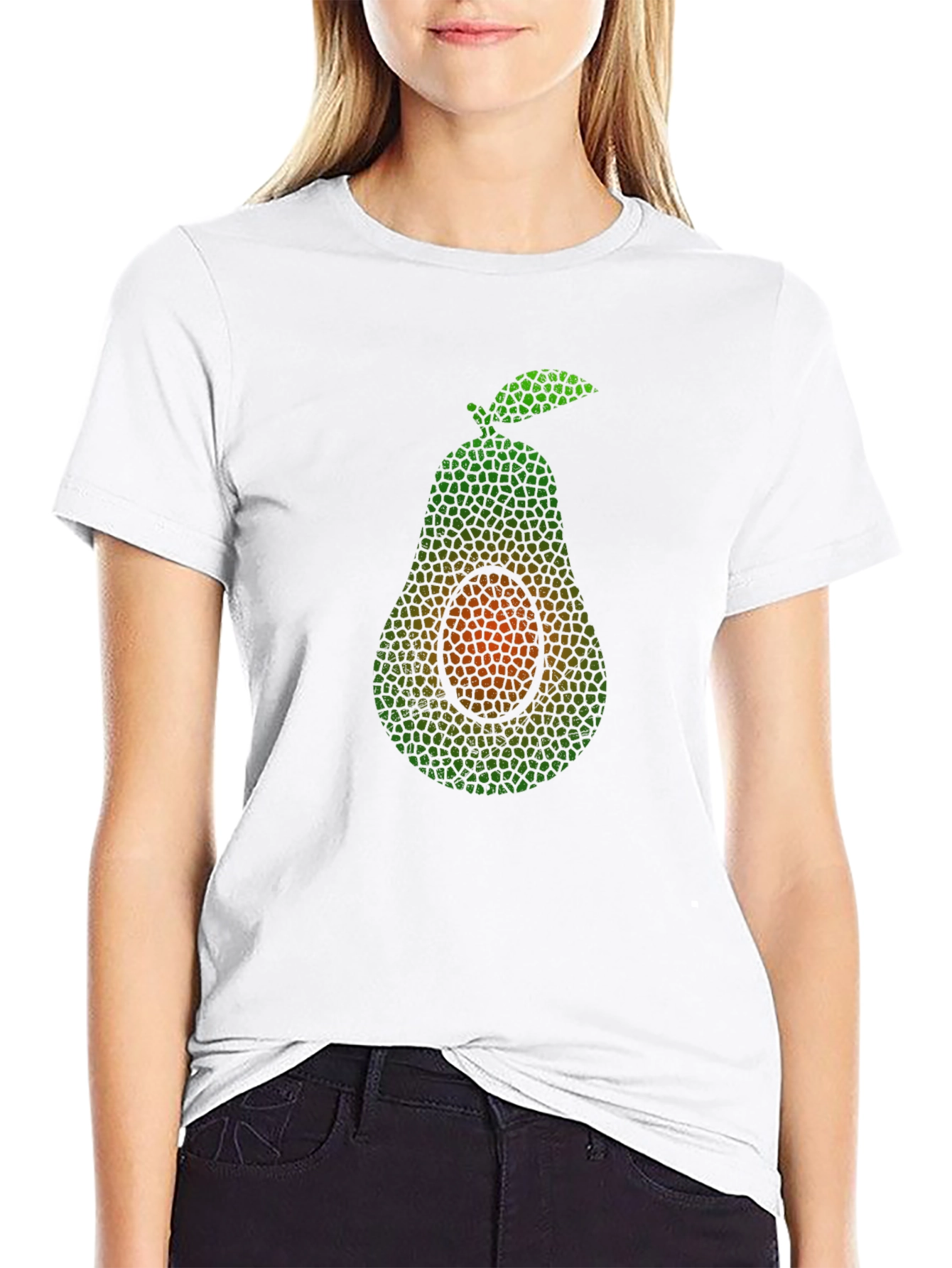 Avocado Mosaic Graphic Tee - Stylish Comfort