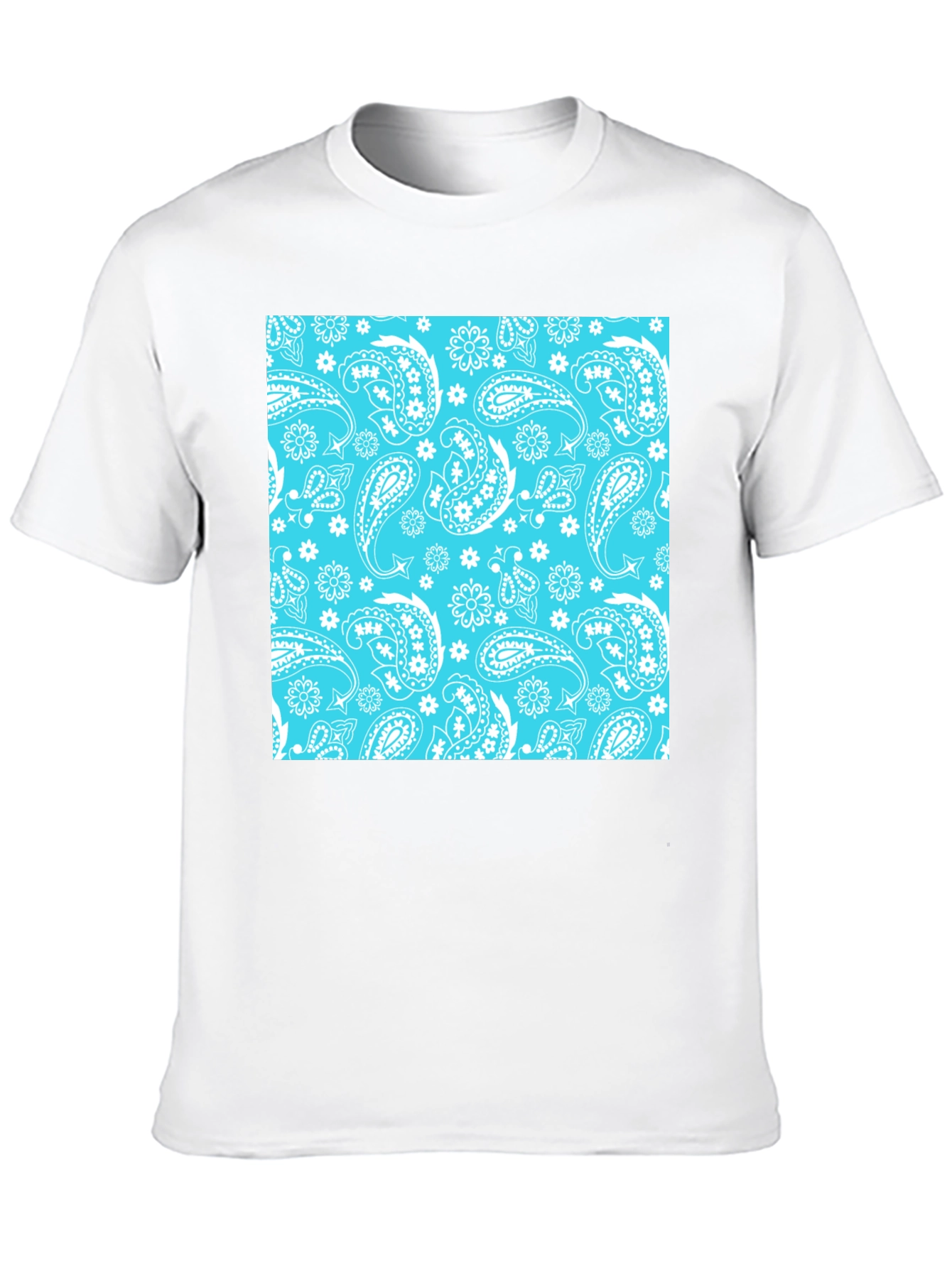 Cool Paisley Print Black T-Shirt