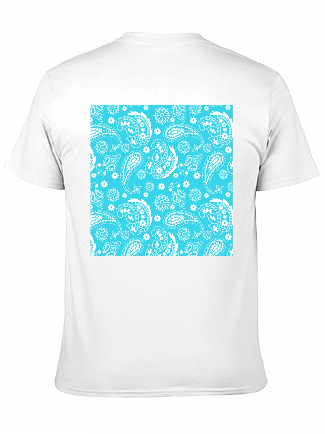 Cool Paisley Print Black T-Shirt