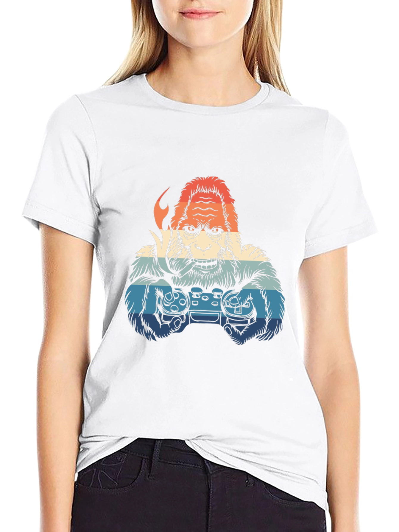 Gamer Bigfoot Graphic Tee - Cool Retro Design