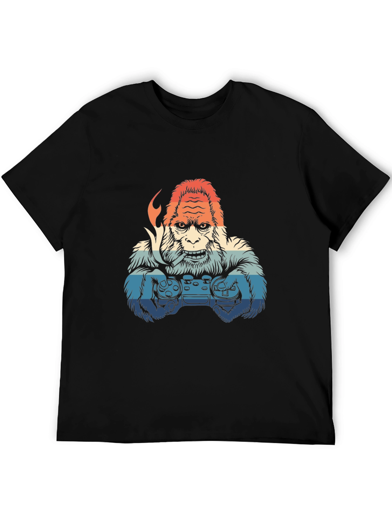 Gamer Bigfoot Graphic Tee - Cool Retro Design