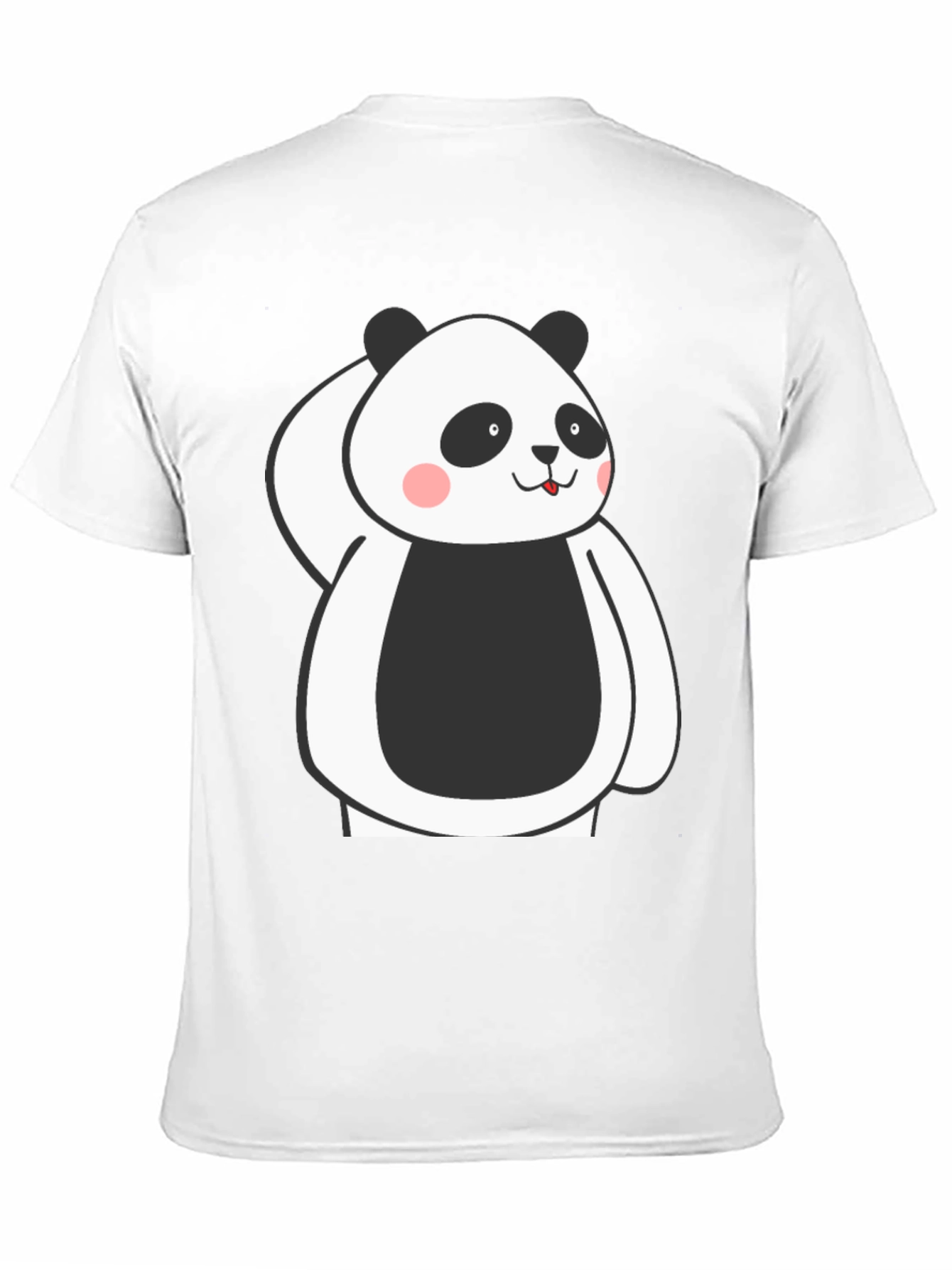 Cute Panda Graphic Black T-Shirt