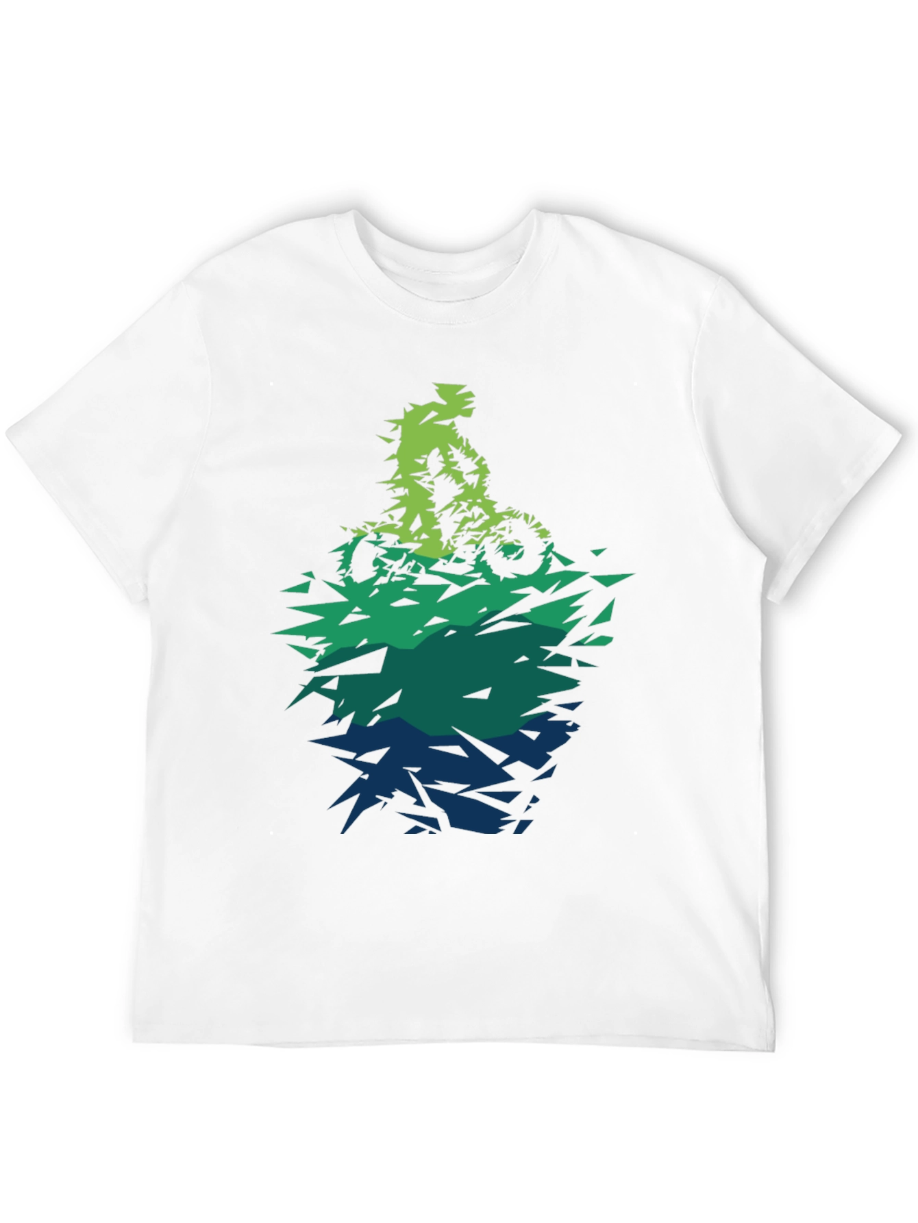 Abstract Mountain Bike Graphic Tee - Black