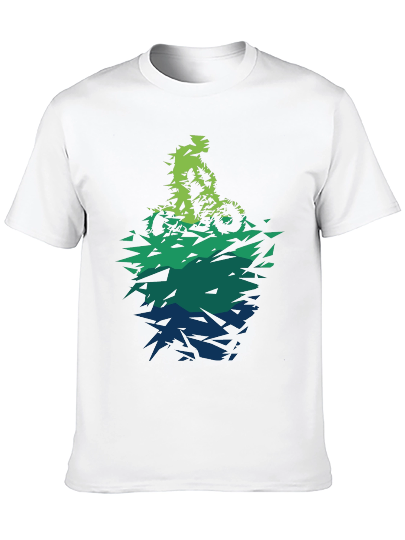 Abstract Mountain Bike Graphic Tee - Black