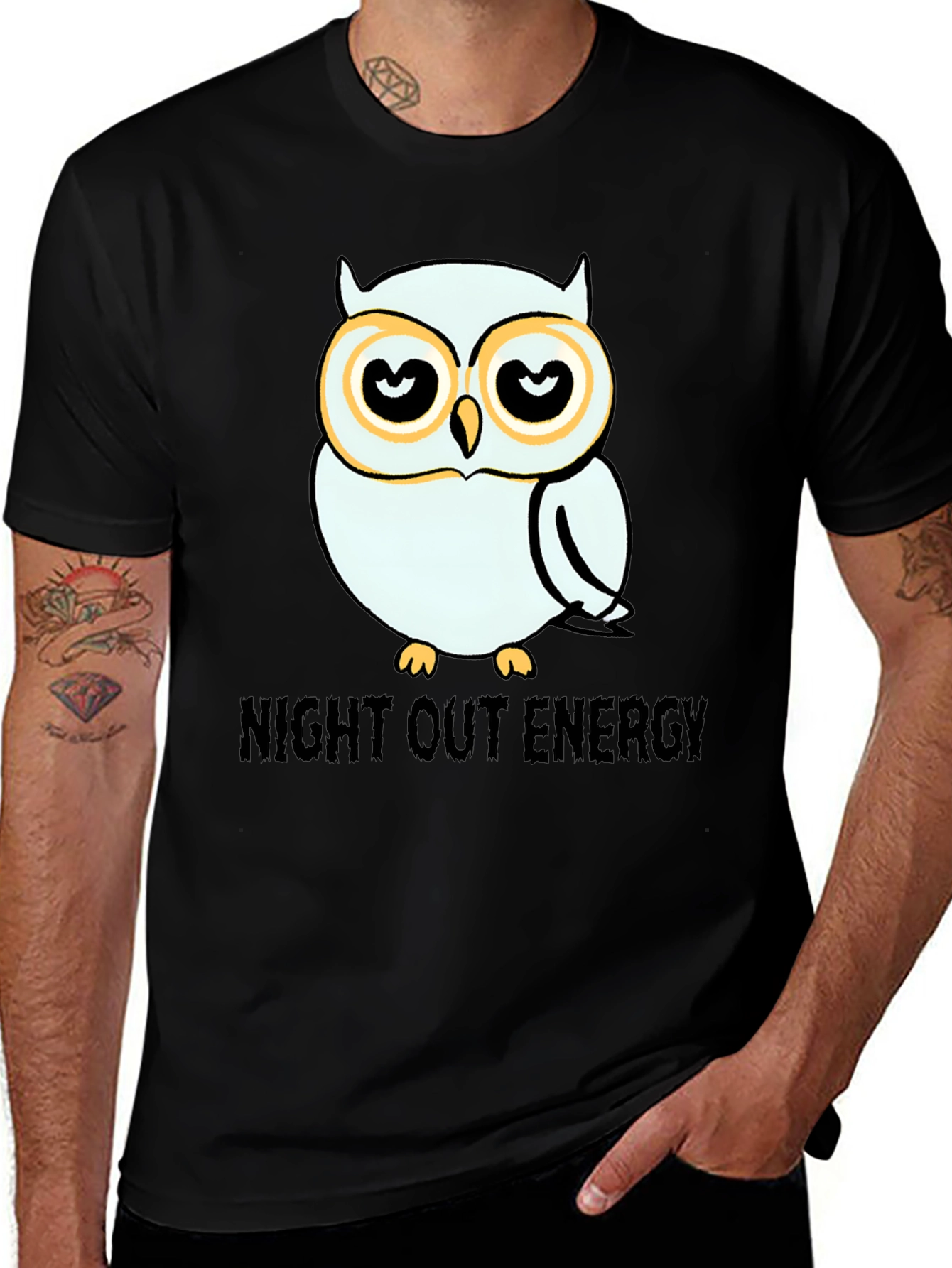 Night Owl Energy T-Shirt - Funny Graphic Tee