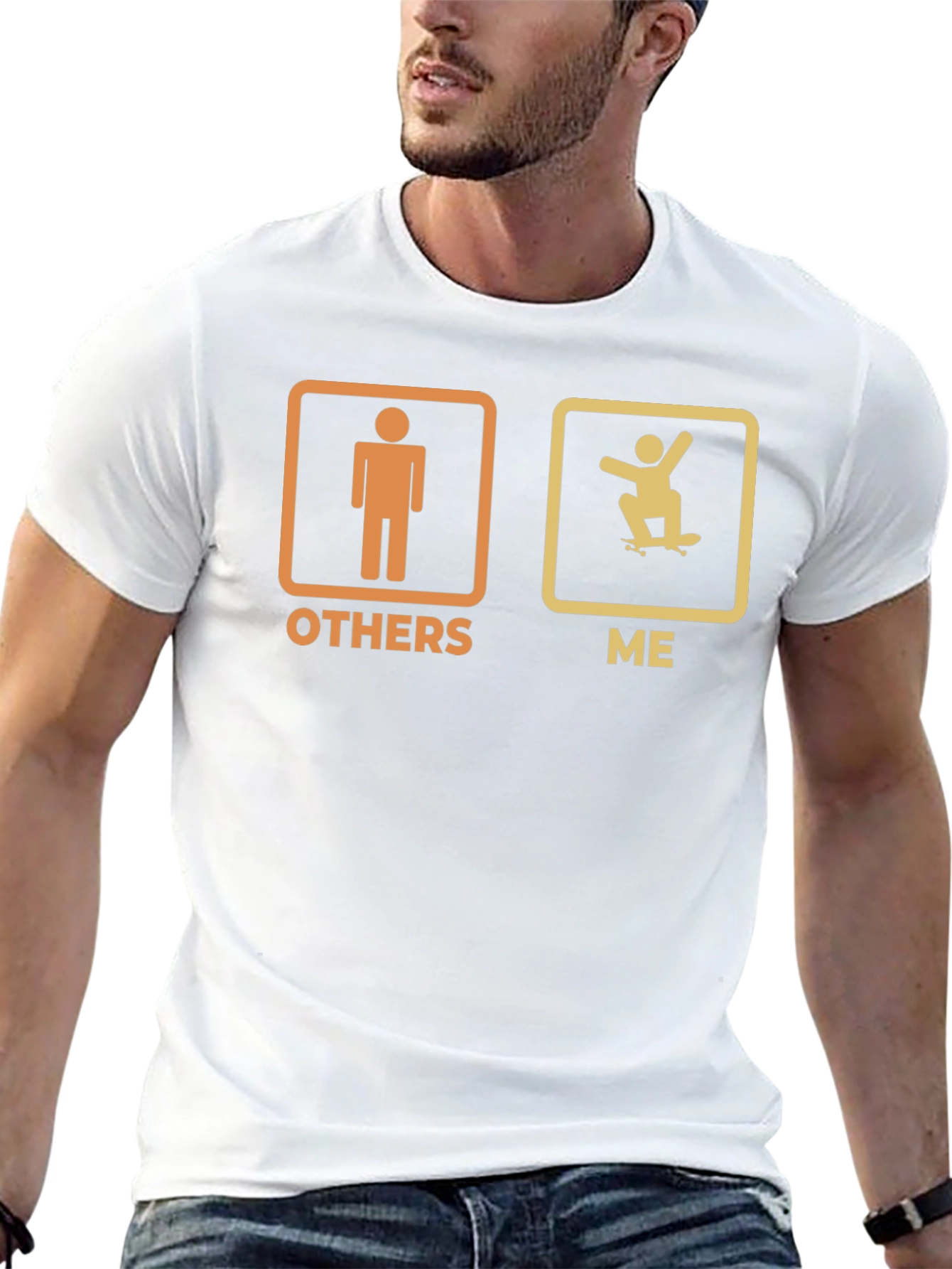 Skateboarding T-Shirt - Others vs Me Skater Tee