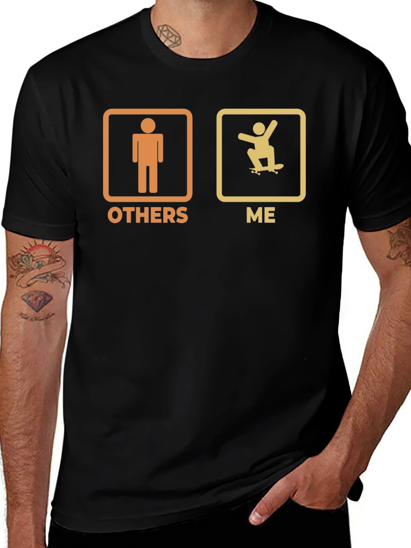 Skateboarding T-Shirt - Others vs Me Skater Tee