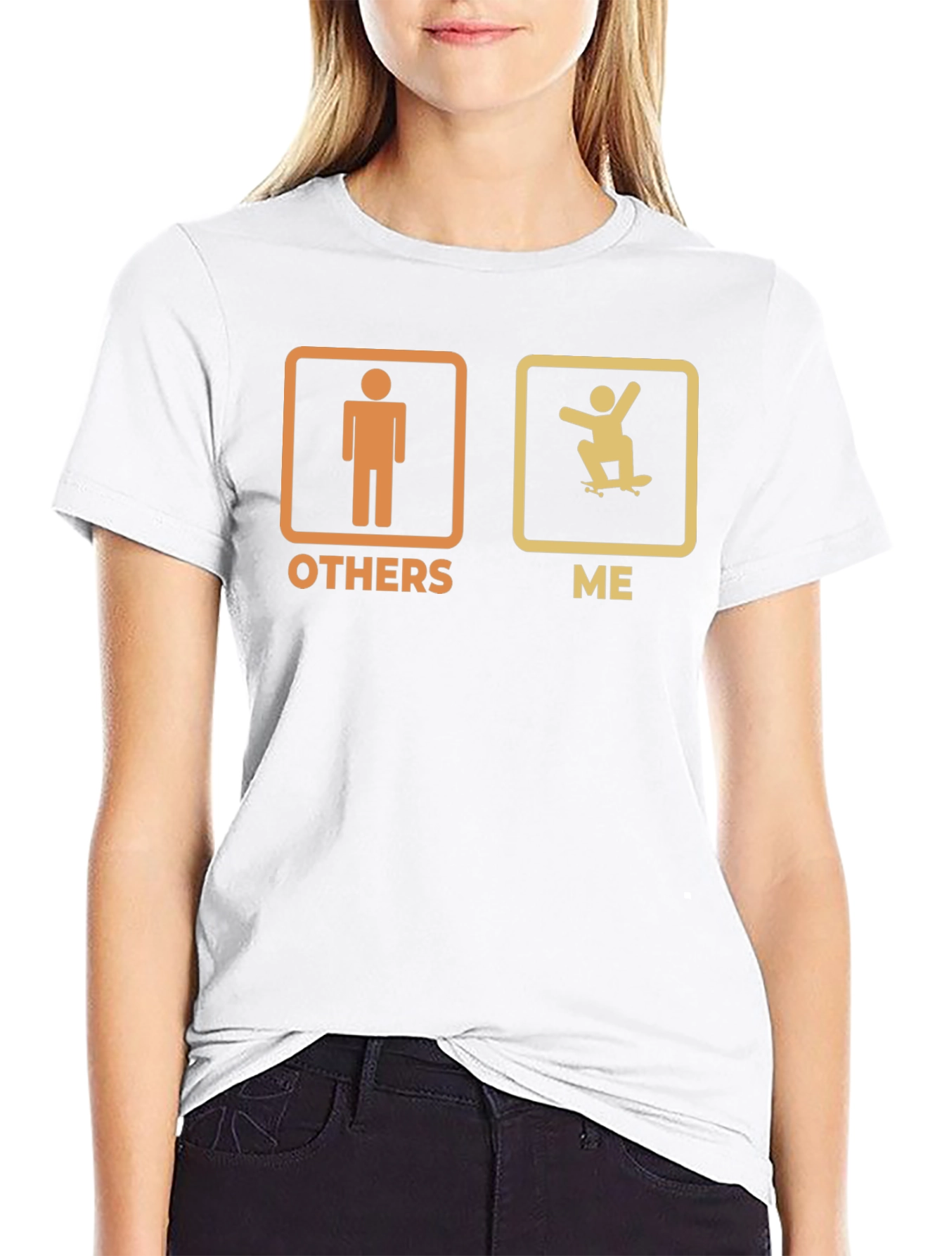 Skateboarding T-Shirt - Others vs Me Skater Tee
